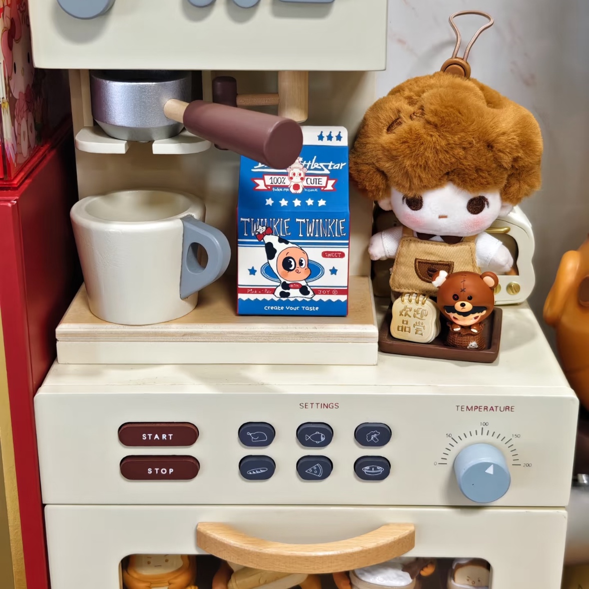 Pop Mart Pop Bean Coffee Factory Series Plush Pendant Sealed Case (4 Blind Boxes), Pop Mart Pop Bean Coffee Factory Series Plush Pendant Sealed Case (1 Blind Box) 착용 스타일