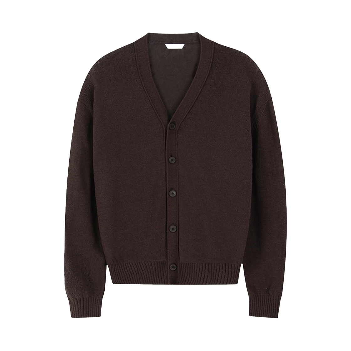 2503MKNBR2(3) STU V-neck Light Cardigan Brown