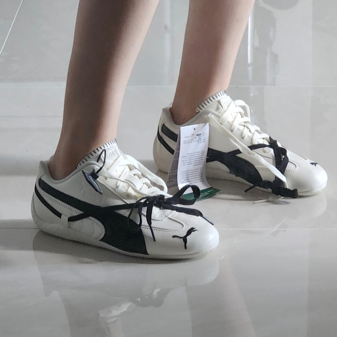 (W) Puma x Rosé Speedcat LEA Warm White Black 착용 스타일