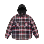 Supreme x Dickies Lined Zip Up Hooded Flannel Shirt Black - 25FW