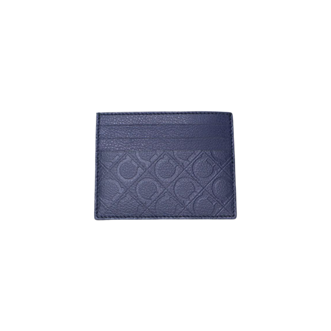 661657-783761 Ferragamo Leather Card Holder Navy