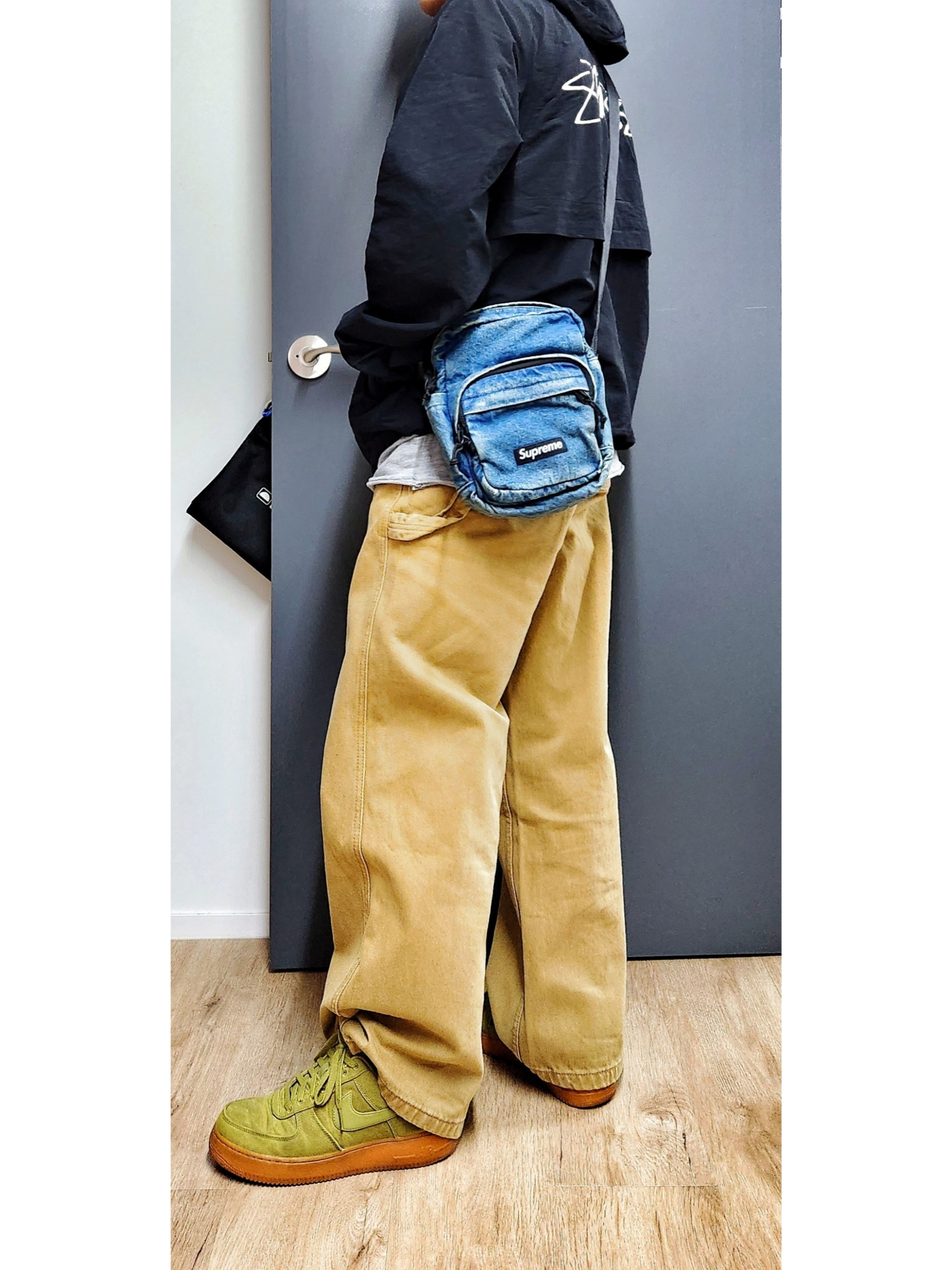 Supreme Denim Shoulder Bag Washed Indigo - 25FW, Stussy Beach Shell Baja Print Multi 착용 스타일 - 2