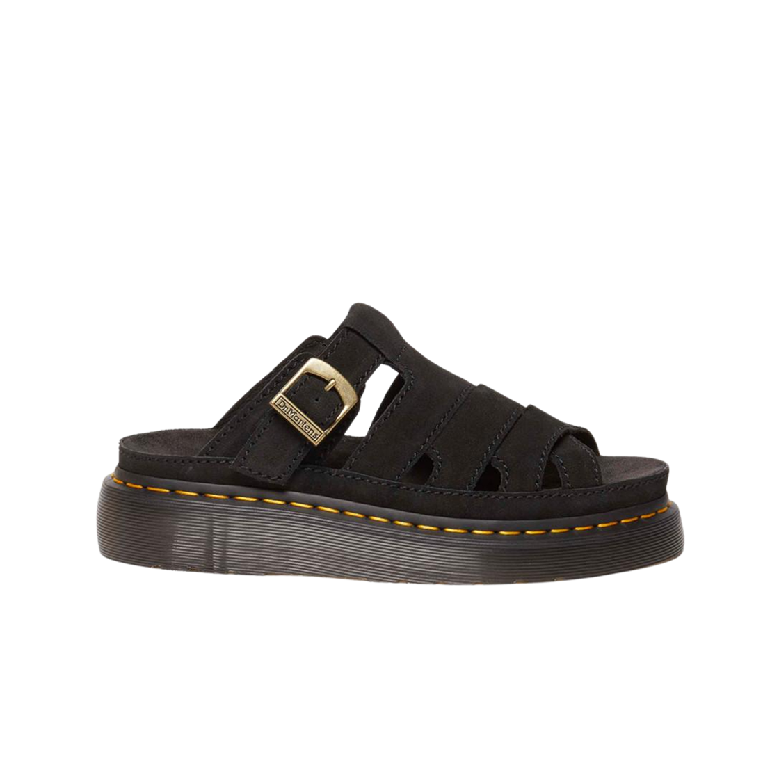 41125001 Dr. Martens Maxxy Slide Buttersoft Leather Sandals Black