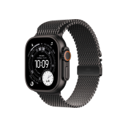 Apple Watch Ultra 3 49mm Black Titanium Case with M Milanese Loop Black (Korean Ver.)