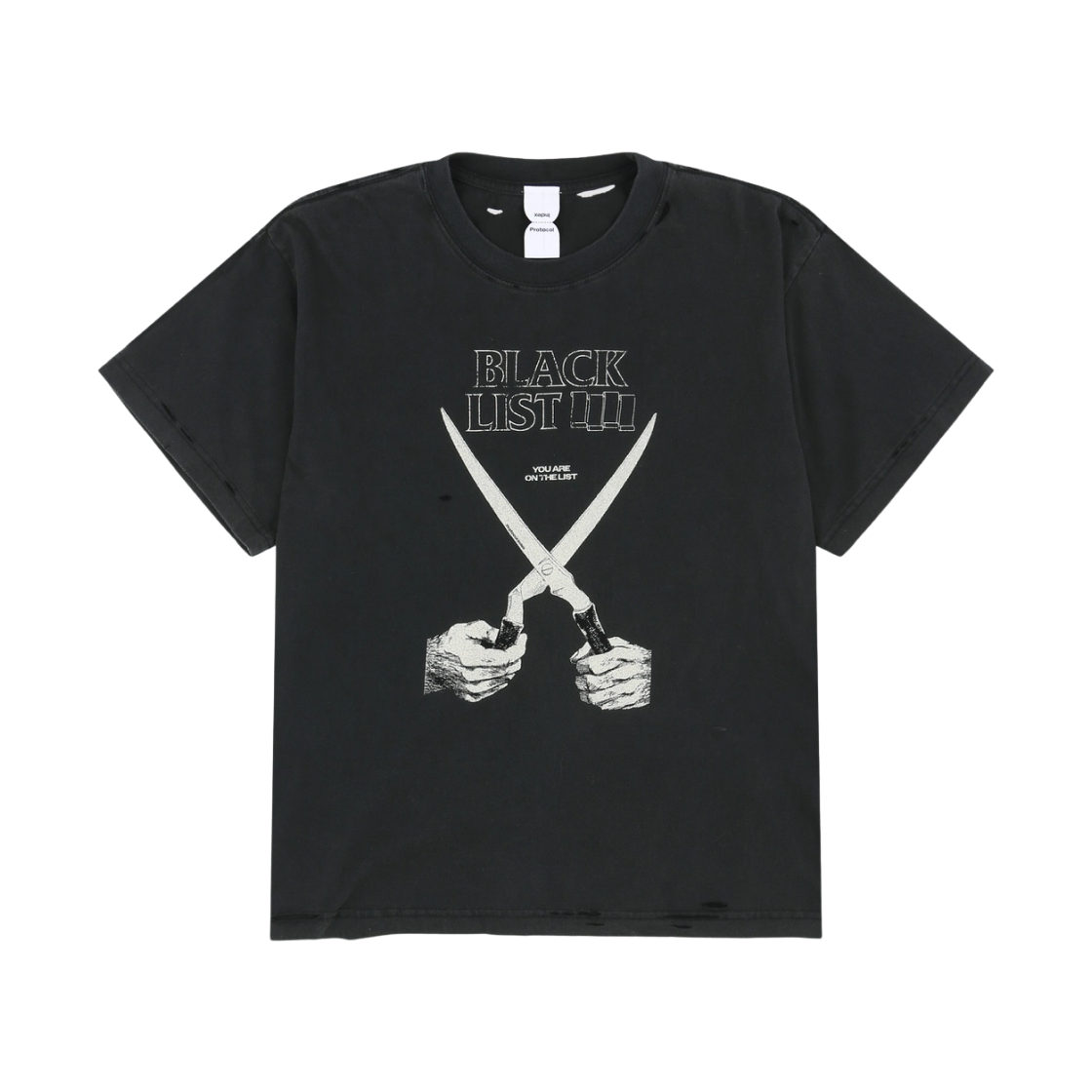 프로토콜 인덱스 블랙리스트 워시드 티셔츠 블랙(Protocol Index Blacklist Washed T-Shirt Black)