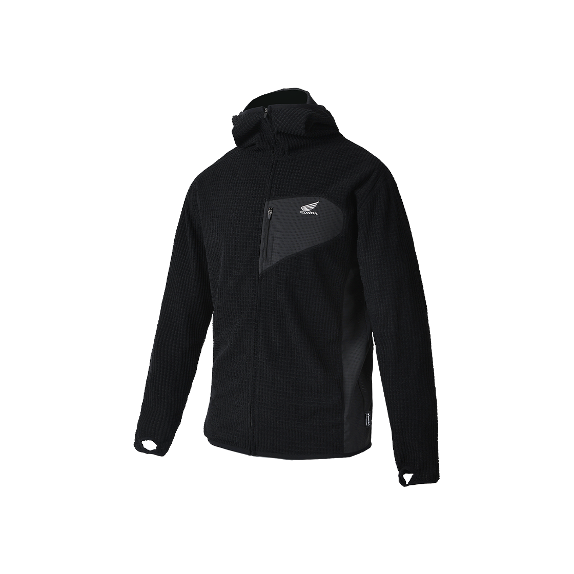 HFF1HZ332ABK Honda H-Tech Grid Fleece Ventilation Hoodie Zip-Up