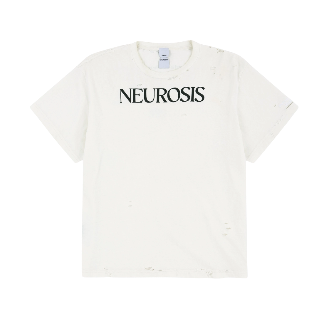 - Protocol Index Neurosis Distressed T-Shirt White