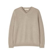 noun Layered V Neck Knit Beige