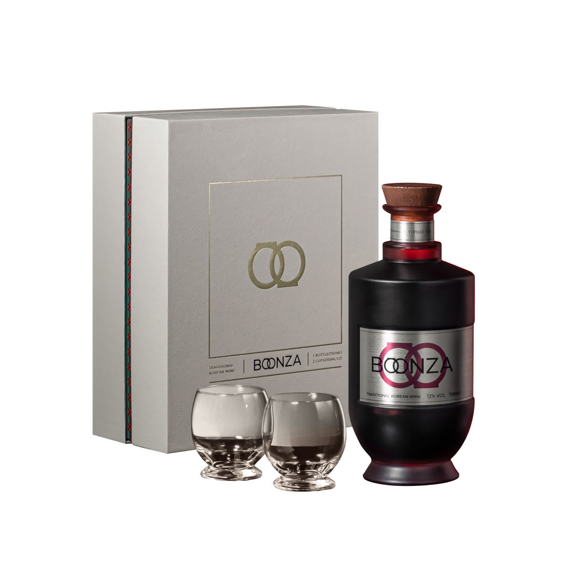 분자 더 빈티지, ABV 12%, 700ml (전용잔 2개+쇼핑백)(BOONZA  THE VINTAGE  GIFT SET, ABV 12%, 700ml)