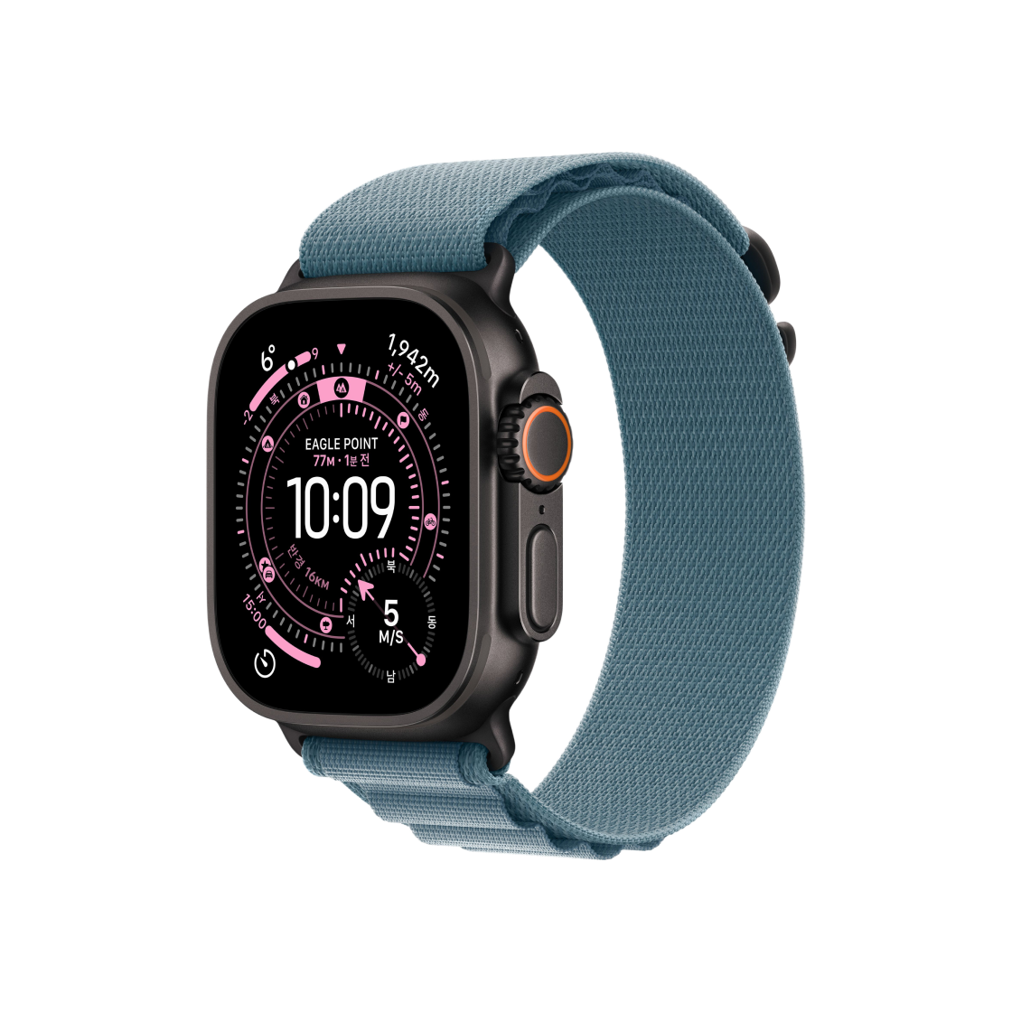 애플 워치 울트라 3 49mm 내츄럴 티타늄 케이스 S 알파인 루프 라이트 블루 (국내 정식 발매 제품)(Apple Watch Ultra 3 49mm Natural Titanium Case with S Alpine Loop Light Blue (Korean Ver.)) - 1