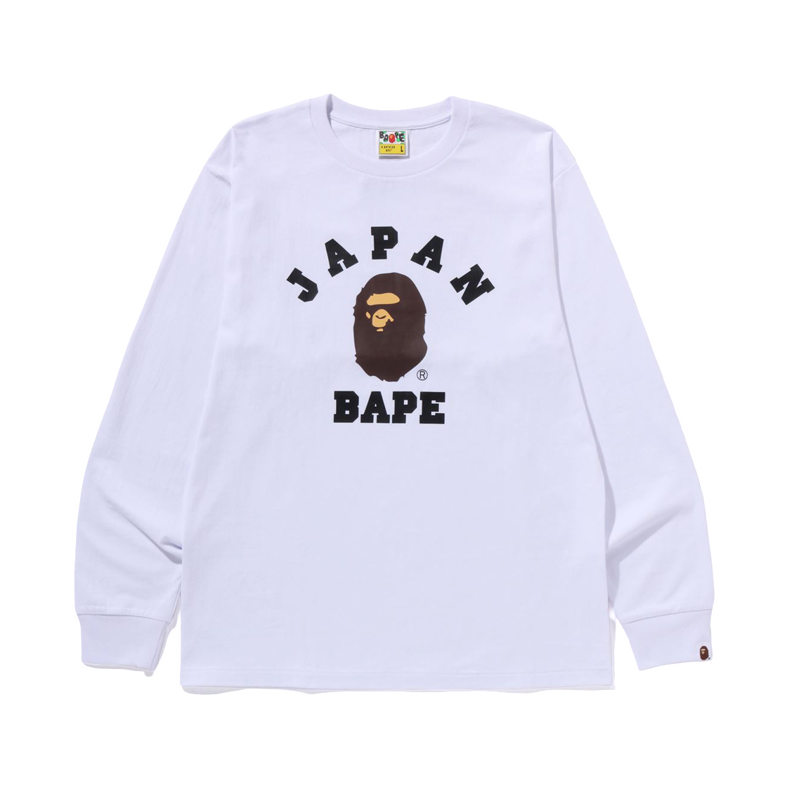 베이프 재팬 컬리지 시티 롱슬리브 티셔츠 화이트(BAPE Japan College City L/S T-Shirt White)