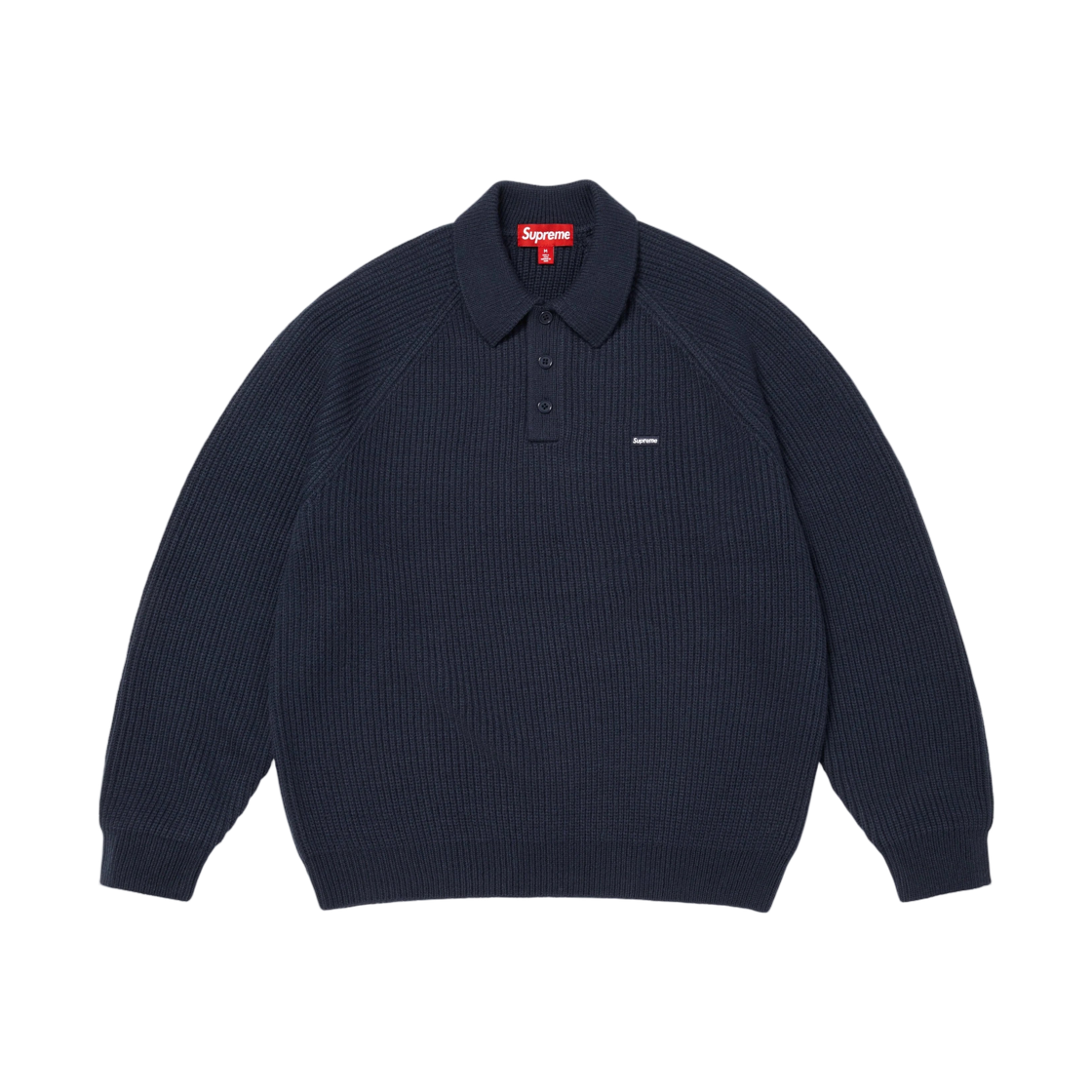슈프림 스몰 박스 폴로 스웨터 네이비 - 25FW(Supreme Small Box Polo Sweater Navy - 25FW)