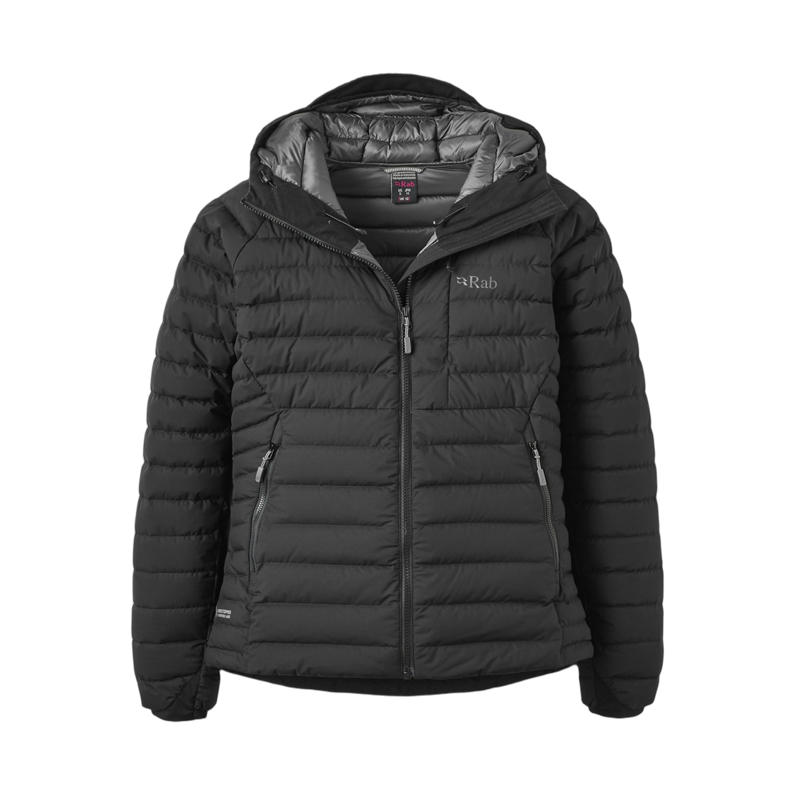 (W) 랩 마이크로라이트 윈드스토퍼 다운 자켓 블랙((W) Rab Microlight Windstopper Down Jacket Black) - 1