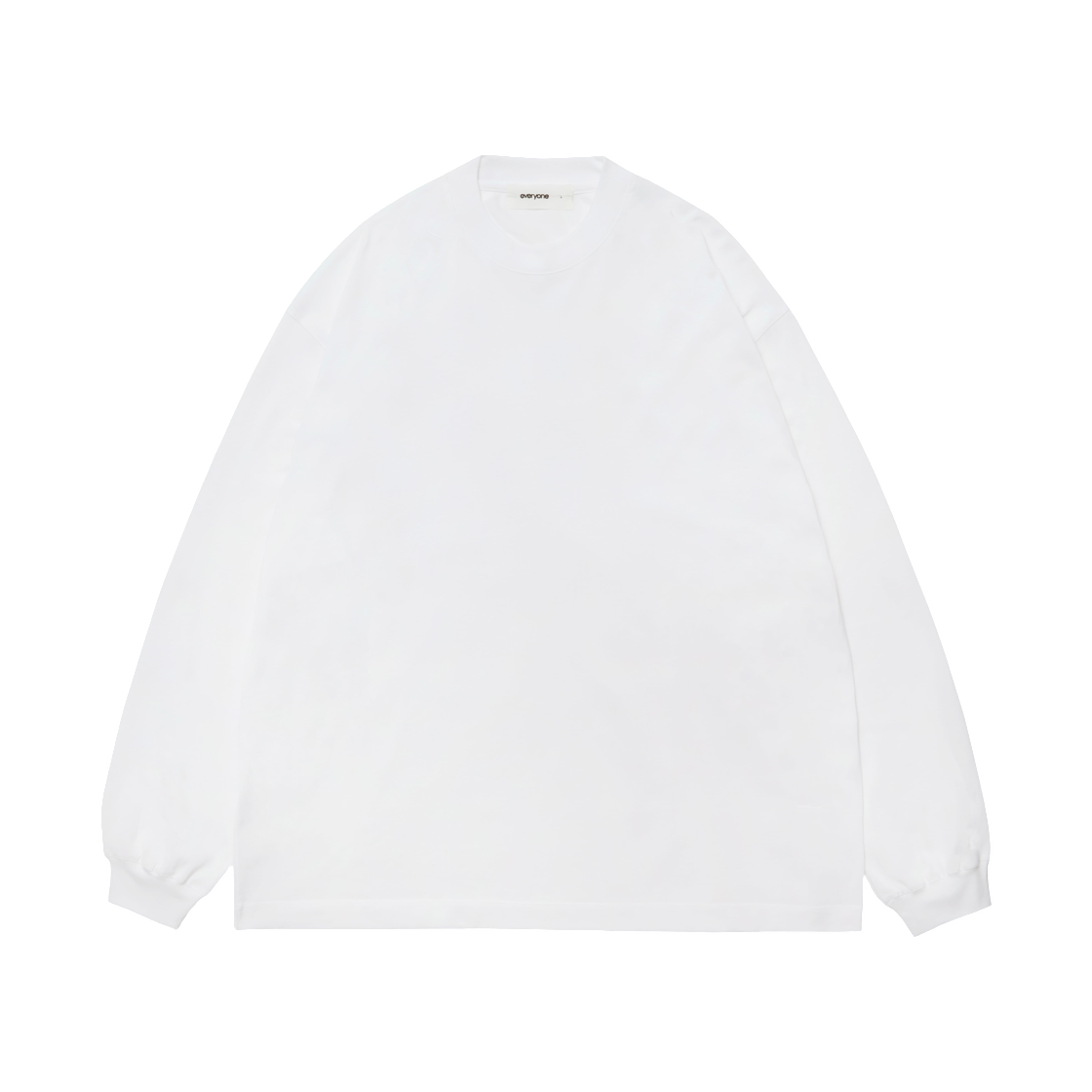 에브리원 코튼 롱슬리브 티셔츠 화이트(everyone Cotton Long Sleeve T-Shirt White)