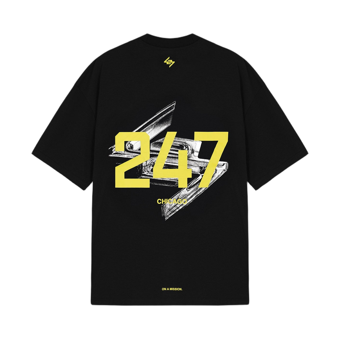 247리프레젠트 247 시카고 오버사이즈드 티셔츠 젯 블랙(247represent 247 Chicago Oversized T-Shirt Jet Black) - 1