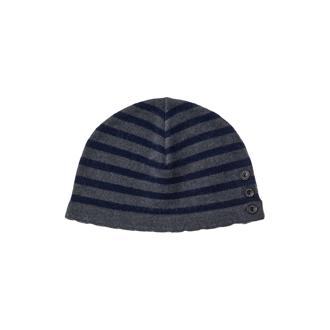 에이이에이이 스트라이프 버튼 비니 그레이(AEAE Stripe Button Beanie Grey)