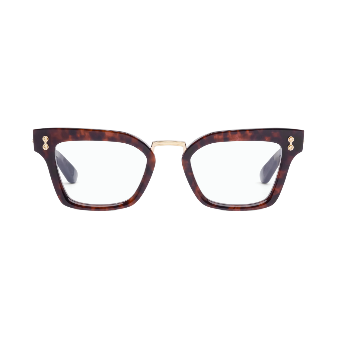 아코니 루나 다크 하바나 12K 브러쉬드 골드 클리어 렌즈(Akoni Luna Dark Havana 12k Brushed Gold Clear Lenses) - 2