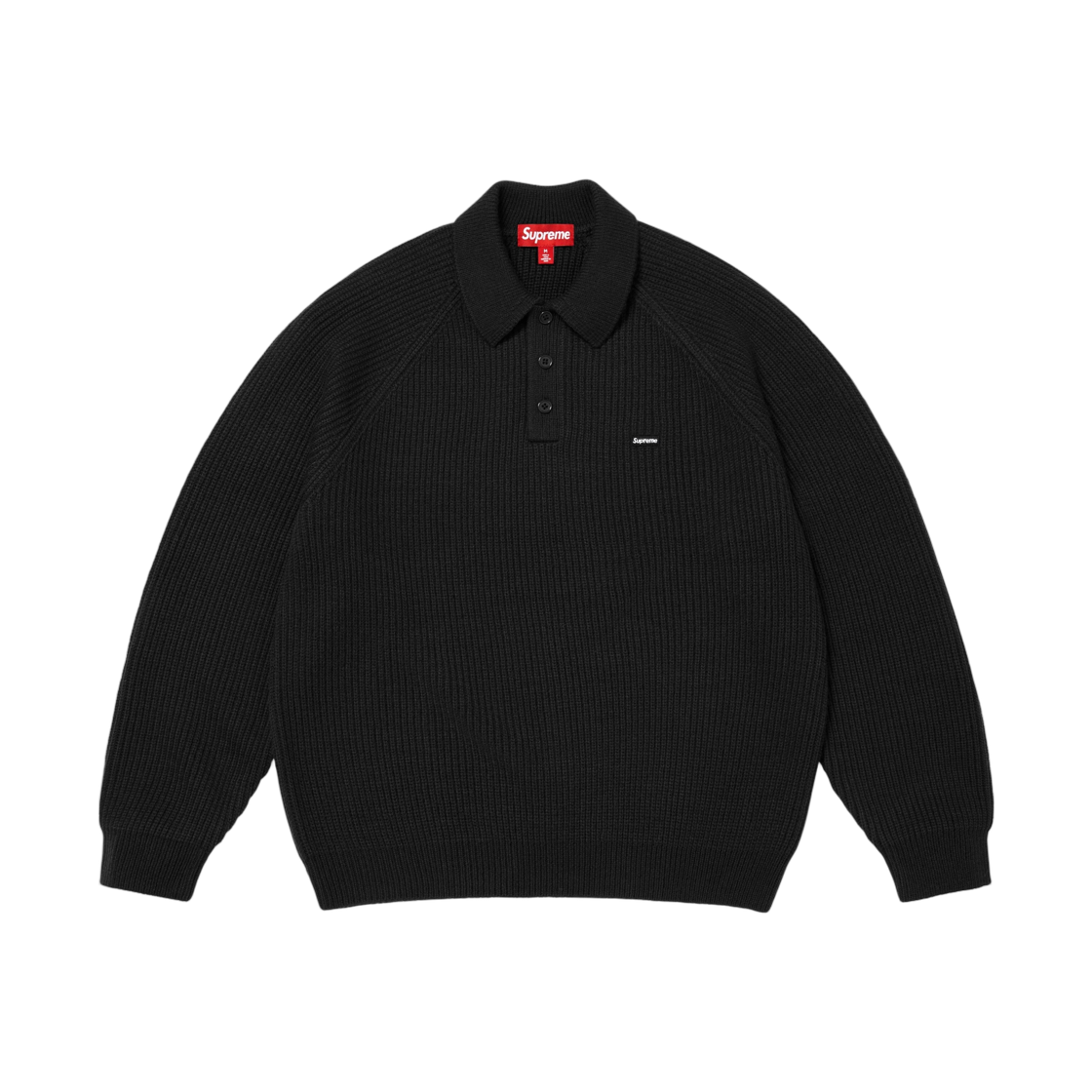 - Supreme Small Box Polo Sweater Black - 25FW