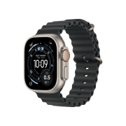 Apple Watch Ultra 3 49mm Natural Titanium Case with Ocean Band Black (Korean Ver.)