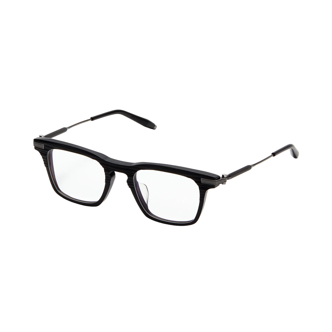 아코니 제니스 스크레이프드 매트 블랙 앤티크 실버 클리어 렌즈(Akoni Zenith Scraped Scraped Matte Black Antique Silver Clear Lenses)