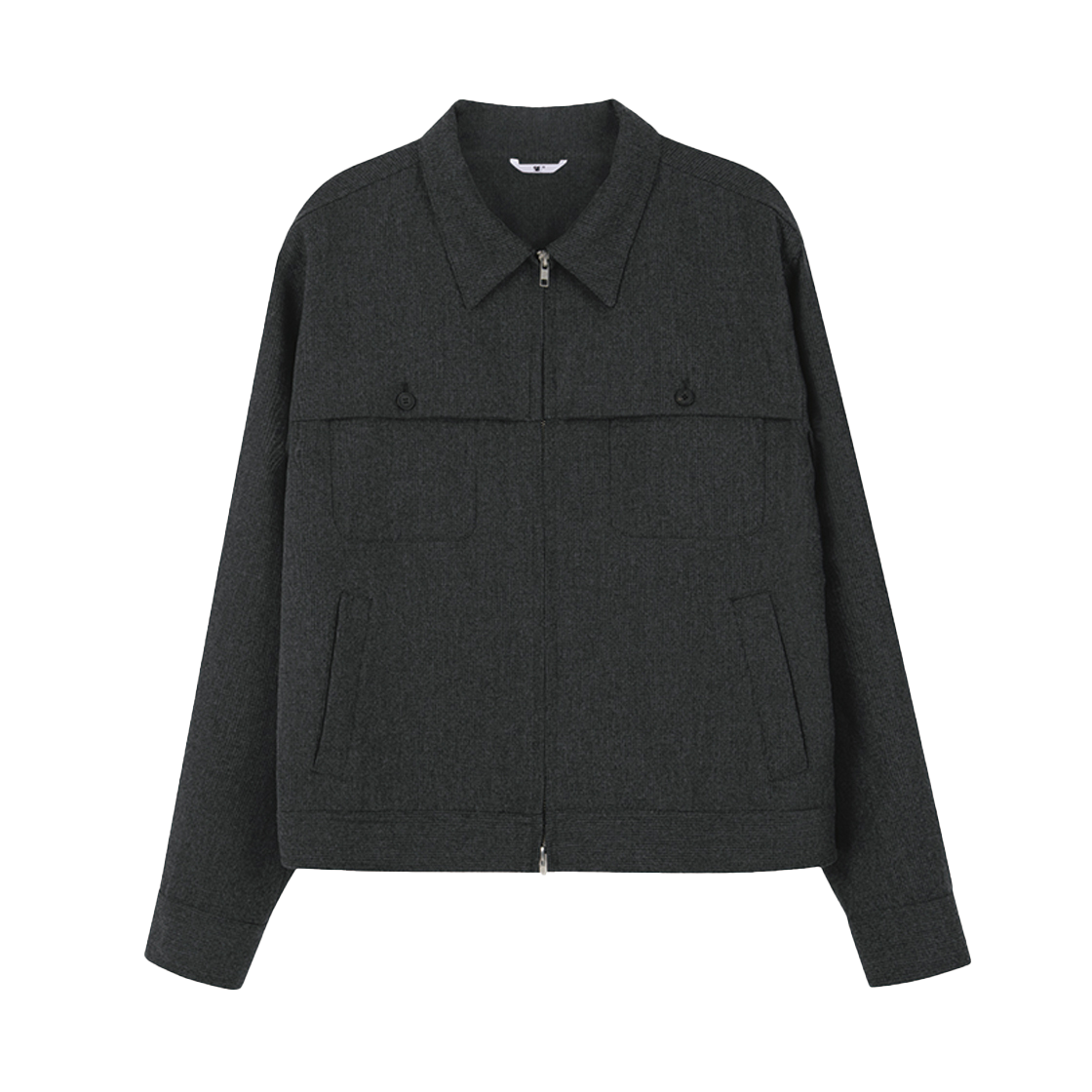 2503MSJGR3(2) STU Cover Pocket Crop Jacket Grey