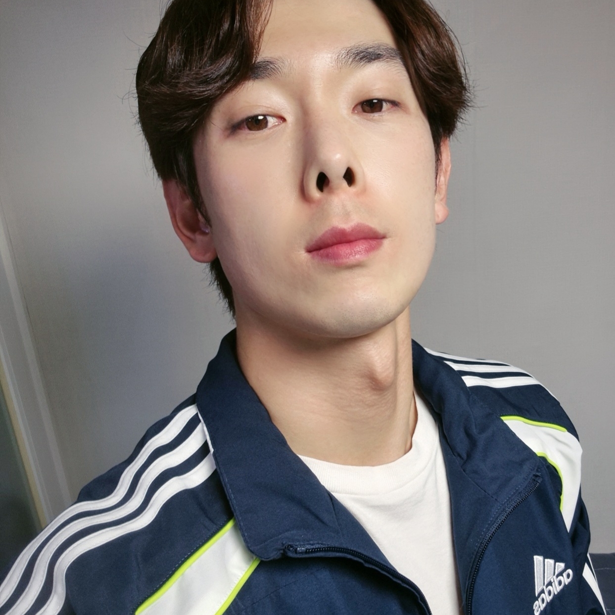 Adidas Real Madrid UBP Track Top Night Navy - KR Sizing 착용 스타일 - 1