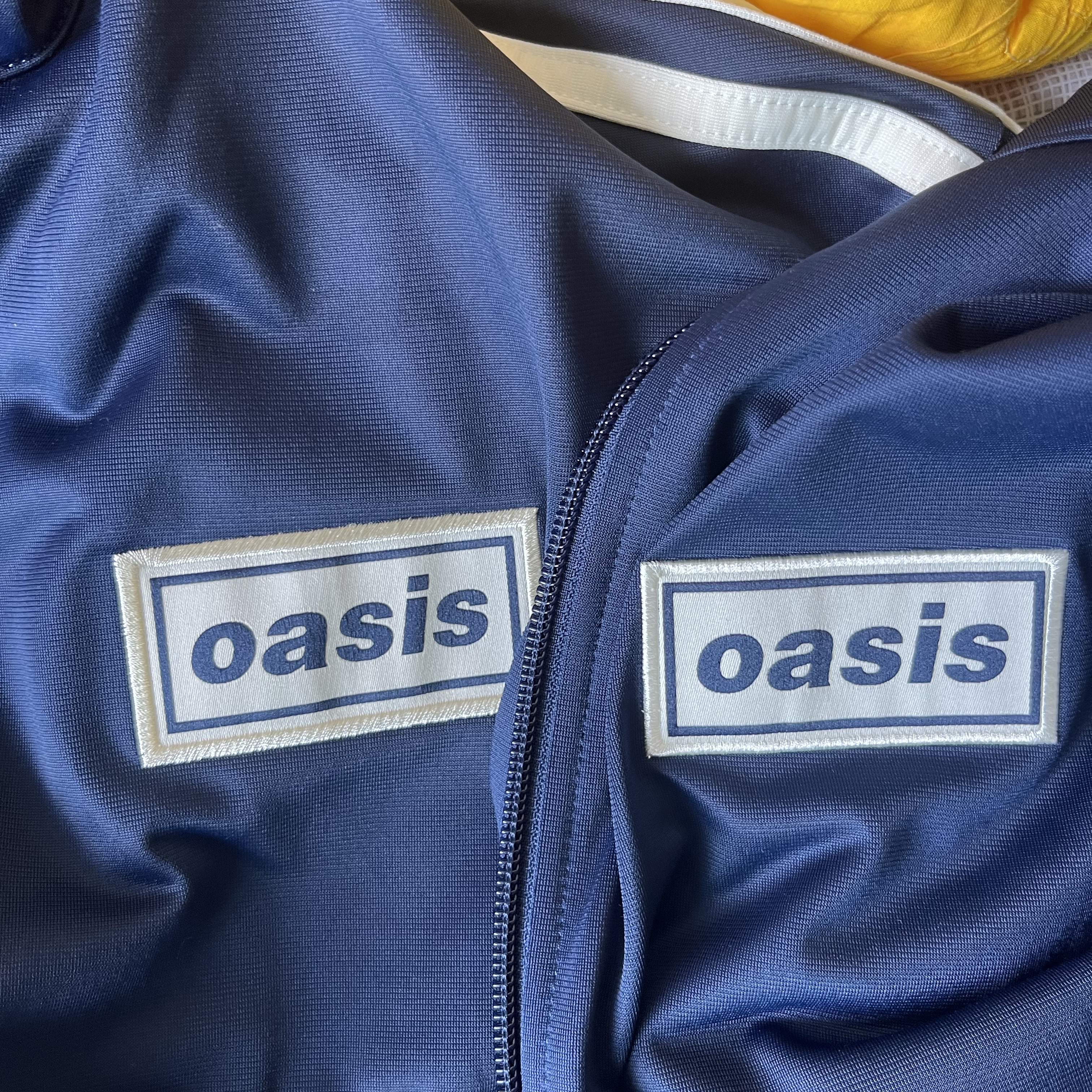 Adidas x Oasis Tour Firebird Track Top Night Indigo - US Sizing 착용 스타일 - 1