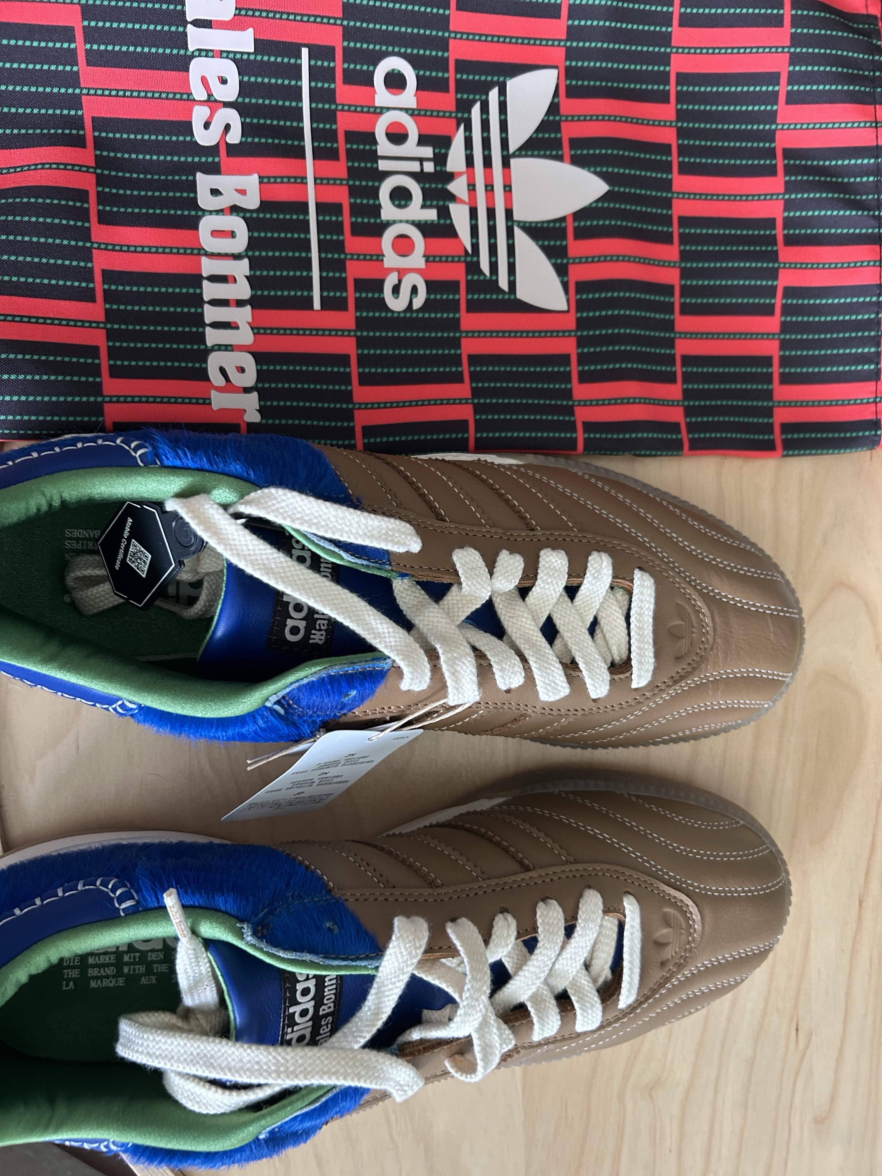 Adidas x Wales Bonner Samba Millennium Supplier Color Royal Blue 착용 스타일