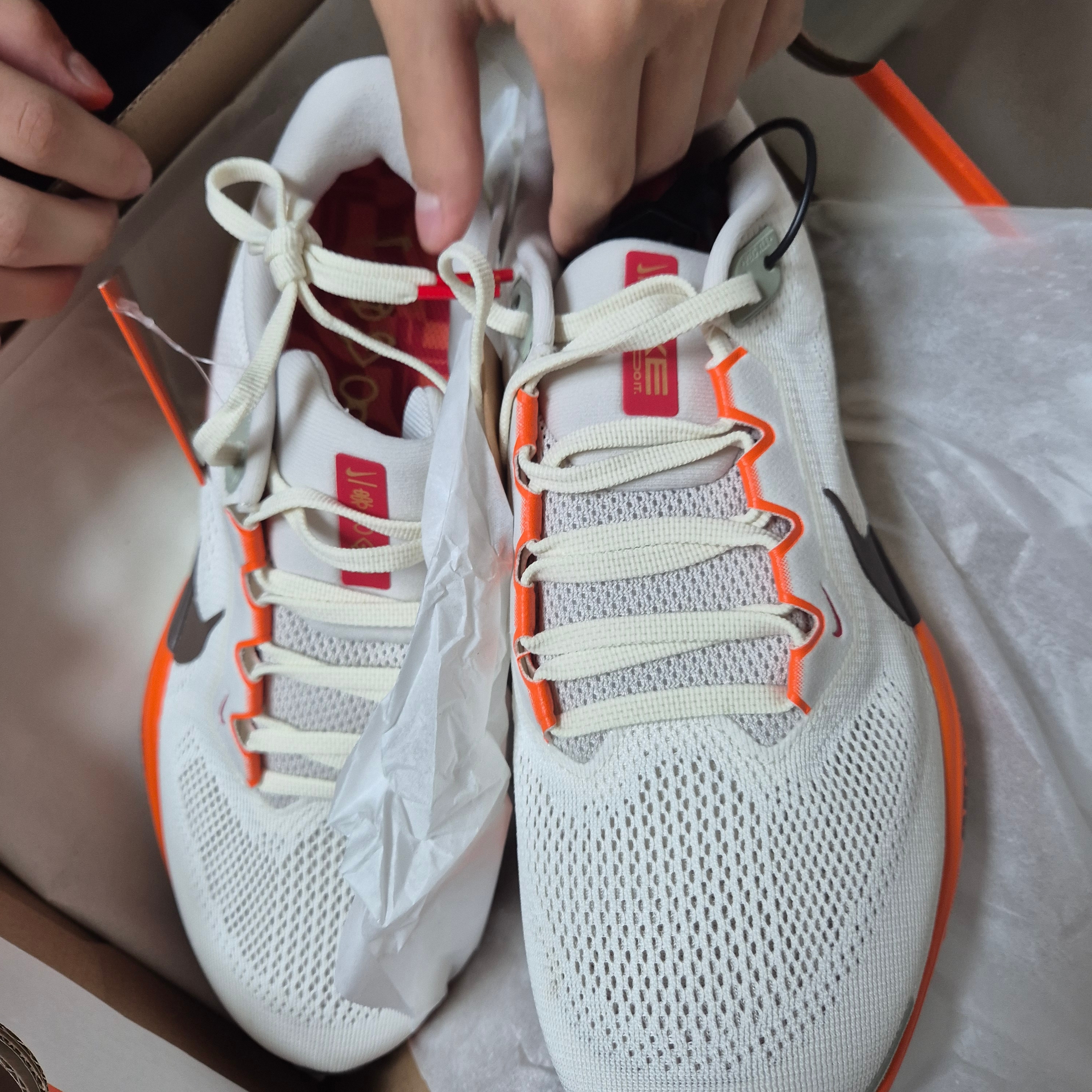 Nike Air Zoom Pegasus 41 Sail Light Khaki 착용 스타일 - 2
