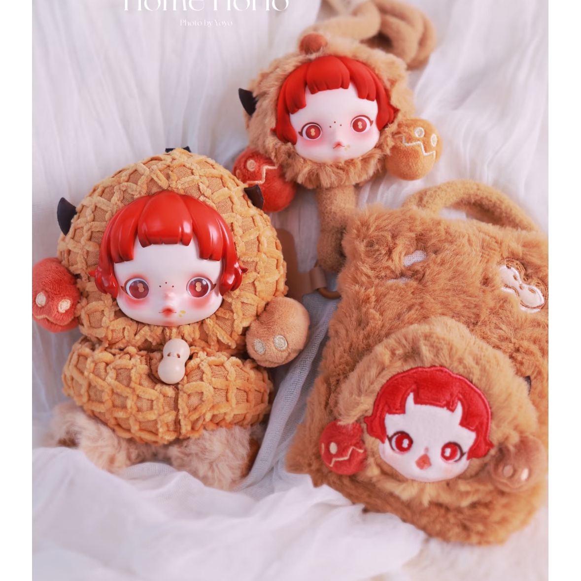 Pop Mart Skullpanda You Found Me！Series Plush Mini Bag Pranky Peanut (Opened Case), Pop Mart Skullpanda You Found Me ! Series Plush Doll Pendant Pranky Peanut (Opened Case) 착용 스타일