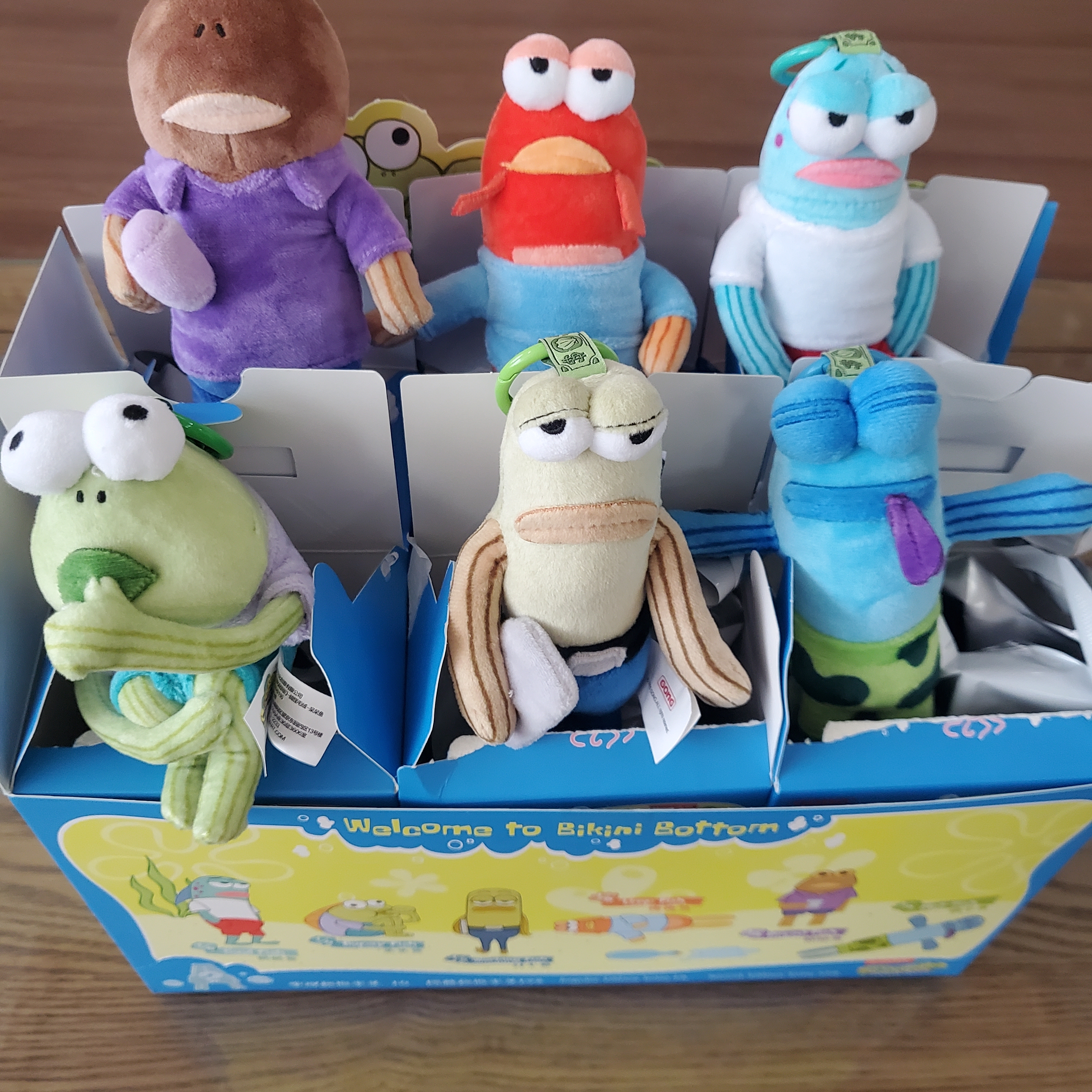 Pop Mart Bikini Bottom Buddies Whimsical Plush (6 Blind Boxes) 착용 스타일