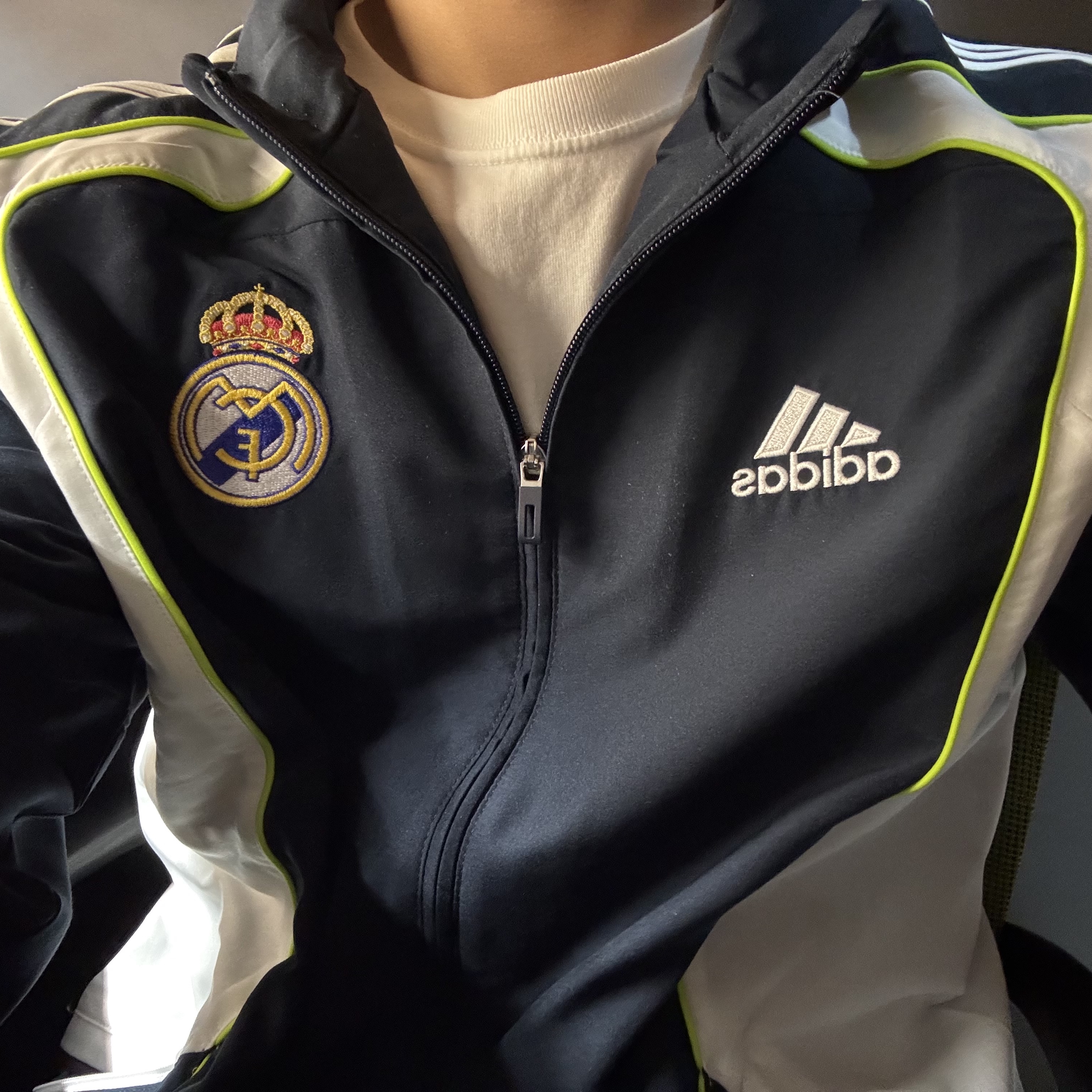 Adidas Real Madrid UBP Track Top Night Navy - KR Sizing 착용 스타일