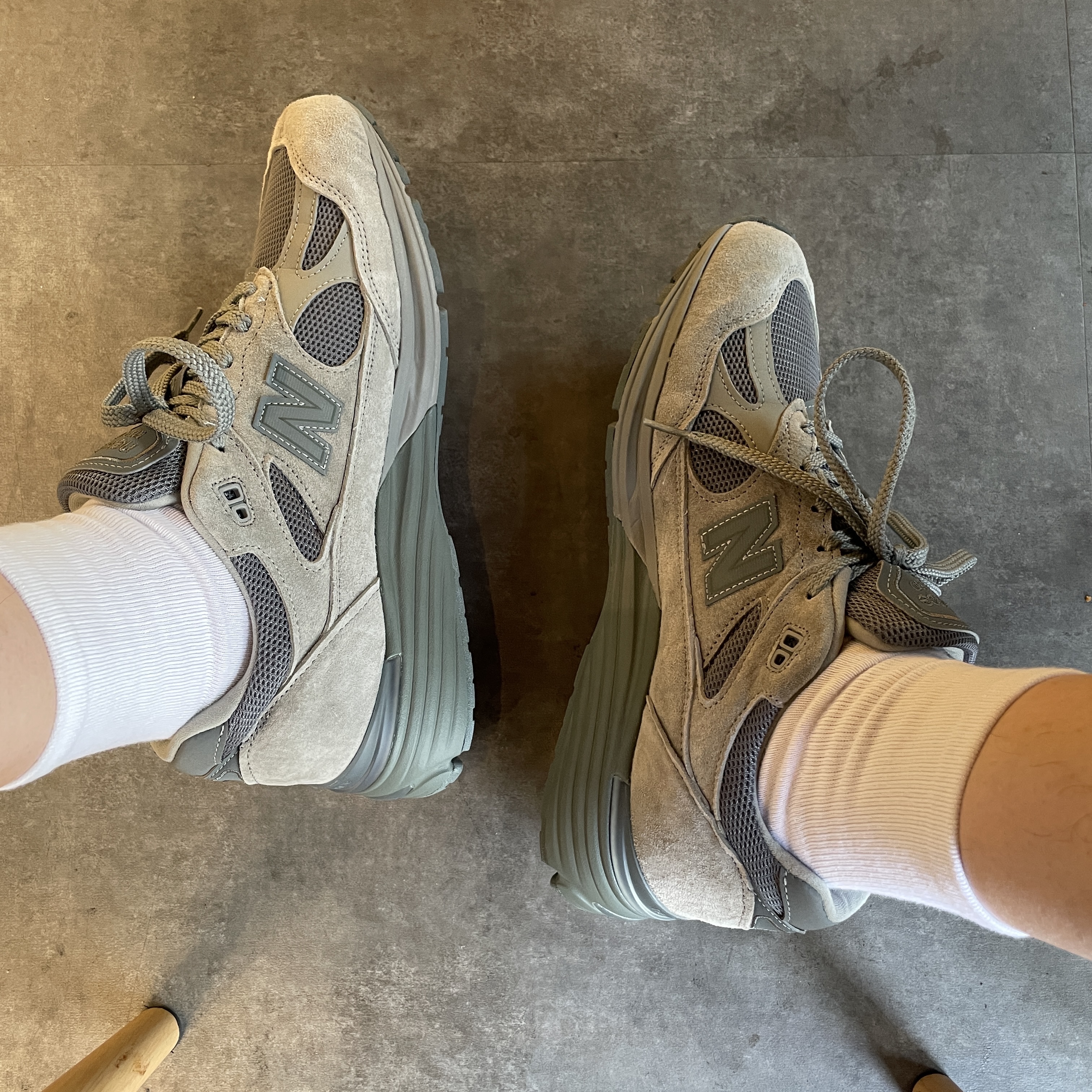 New Balance x Thisisneverthat 991v2 Made in UK Grey 착용 스타일