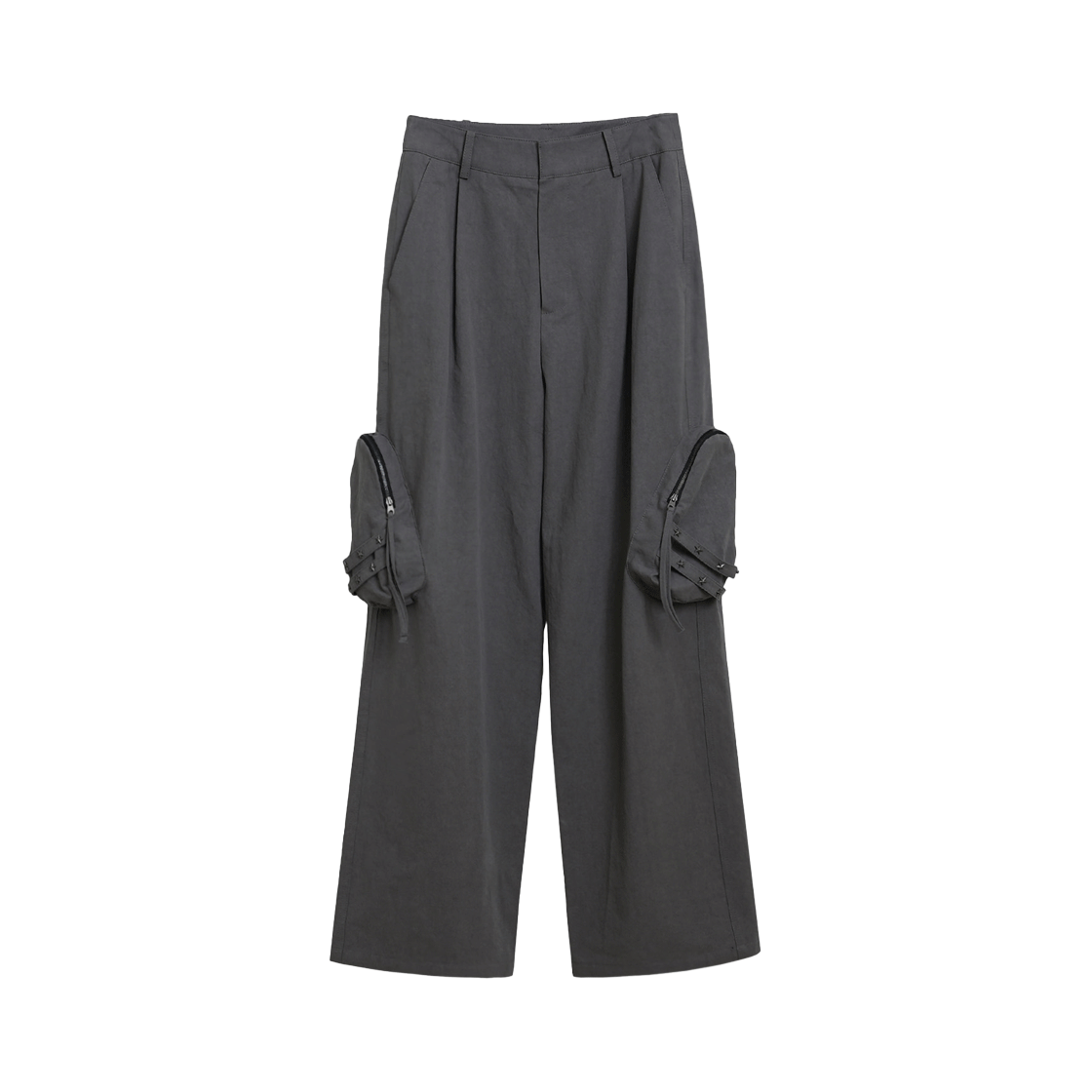 리히트 리벳 스트랩 포켓 팬츠 그레이(Reheat Rivet Strap Pocket Pants Gray)