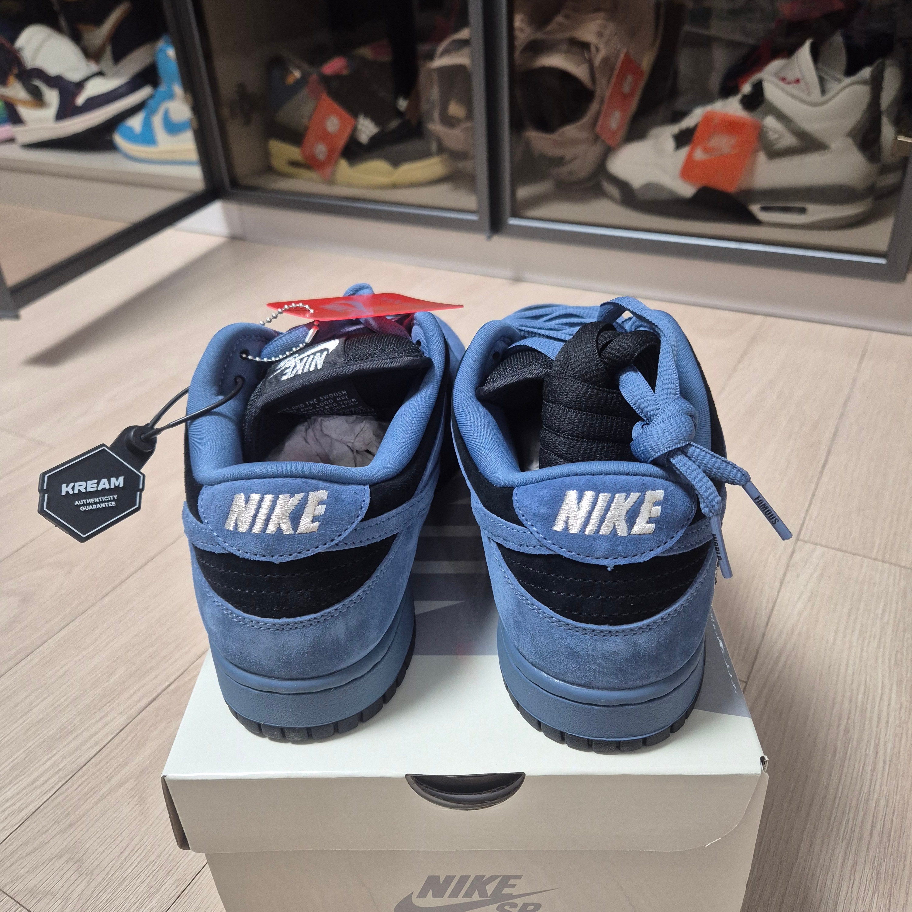 Nike x Supreme SB Dunk Low Ocean Fog 착용 스타일 - 4