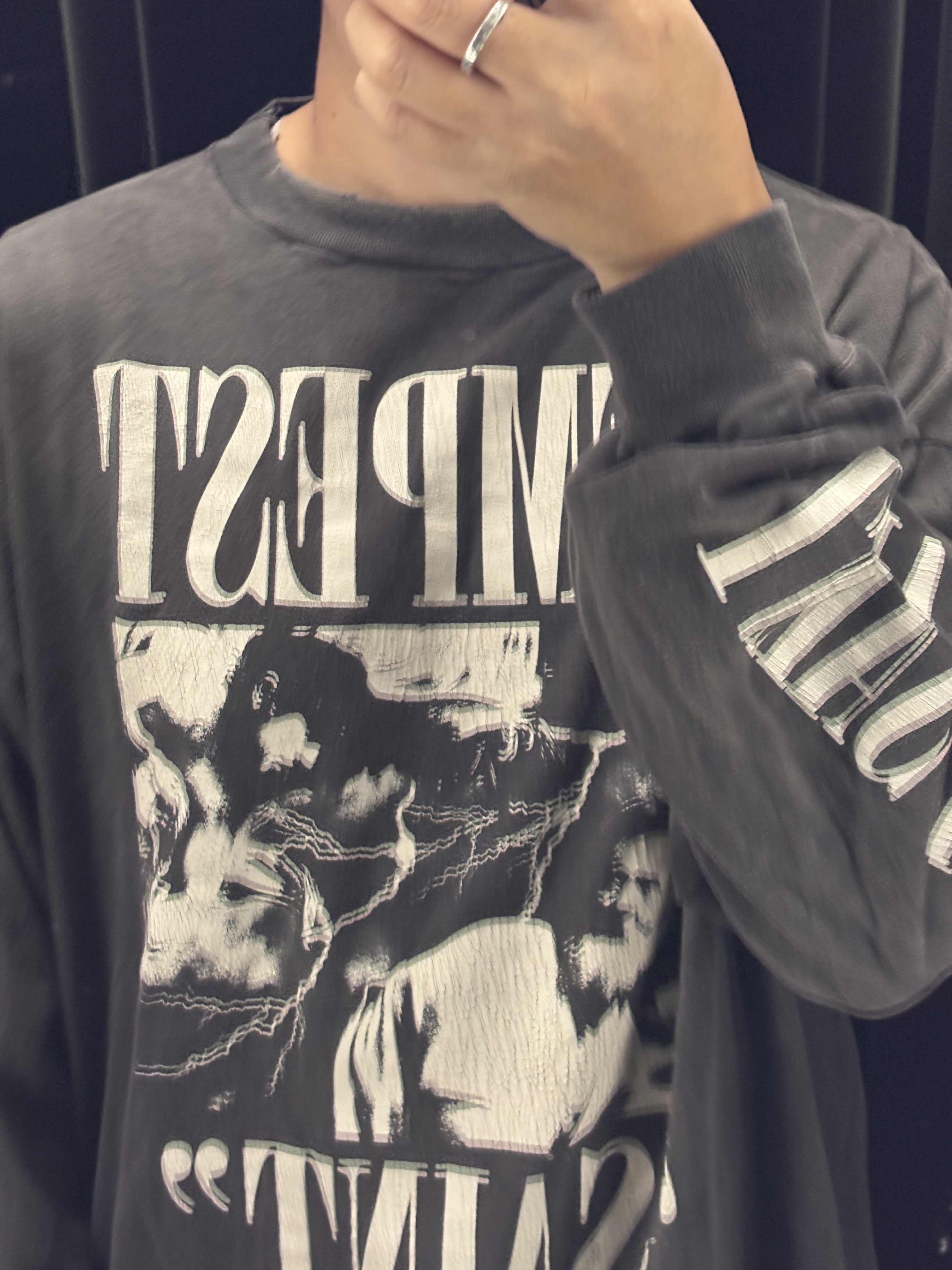 Saint Mxxxxxx Tempest L/S T-Shirt Black - 24AW 착용 스타일