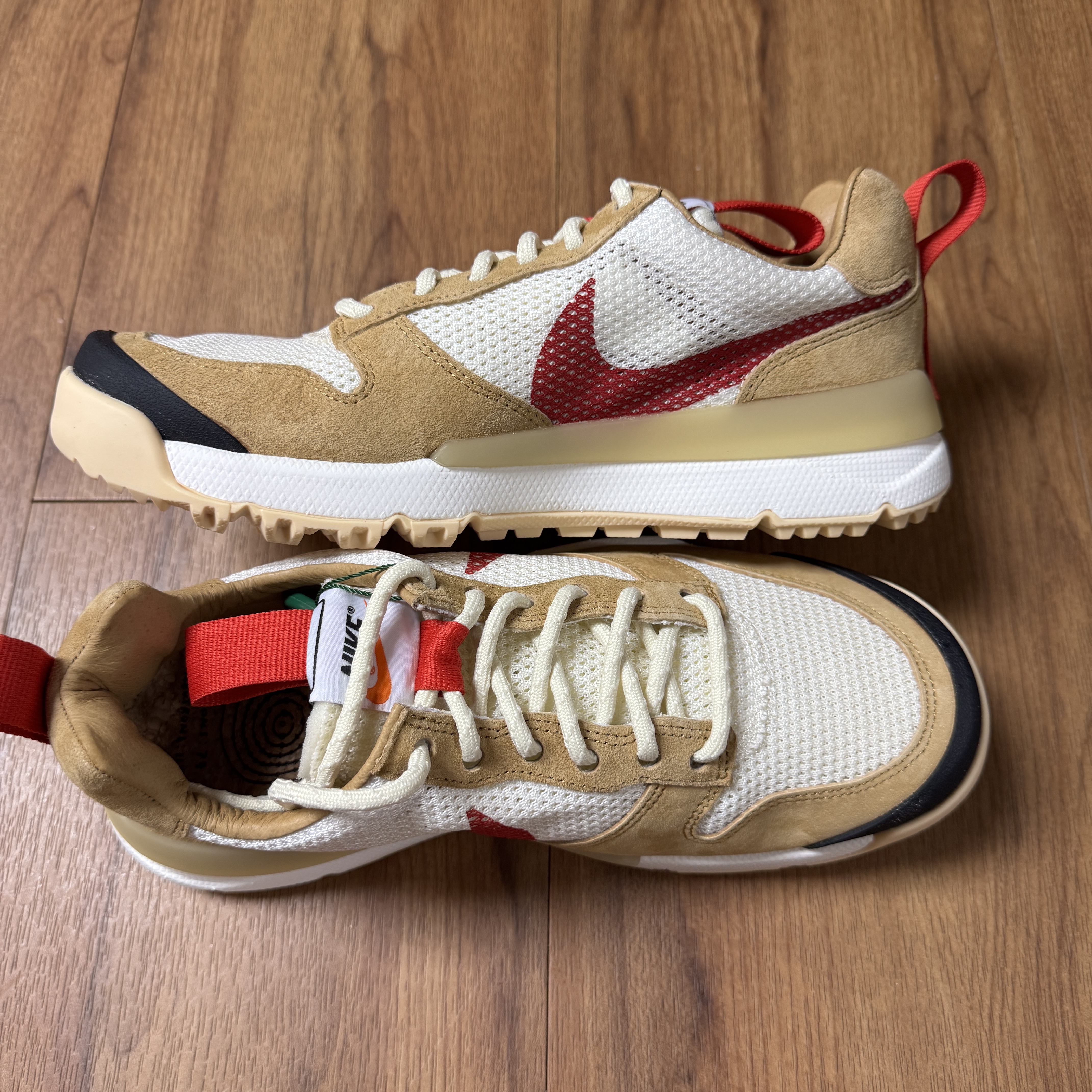 Nike x Tom Sachs Mars Yard Shoe 3.0 Space Camp, Nike x Tom Sachs General Purpose Shoe Light Cream 착용 스타일 - 1
