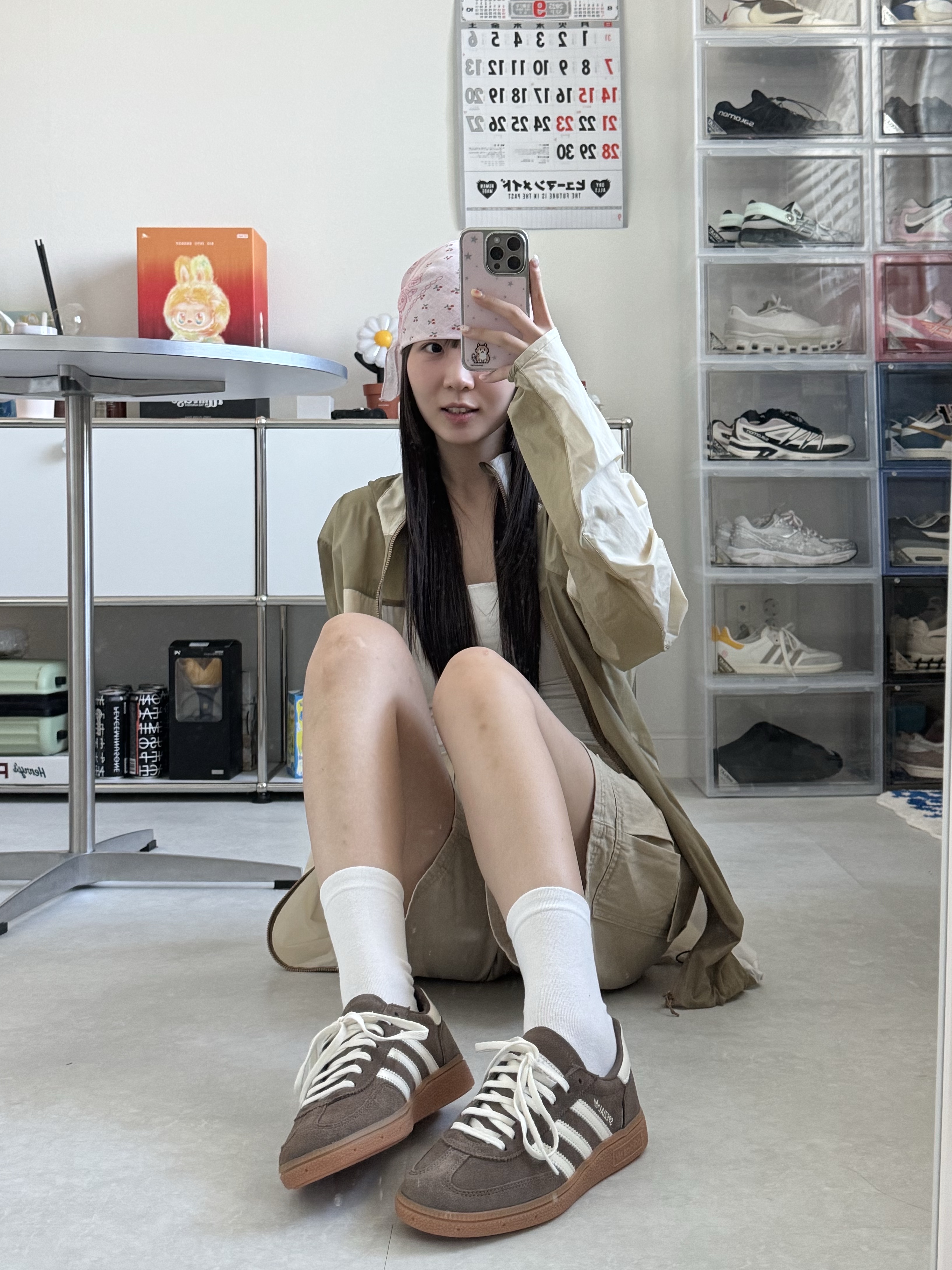 Arc'teryx x Beams Squamish Hoody Nagomi, (W) Adidas Spezial Handball Earth Strata Off White 착용 스타일