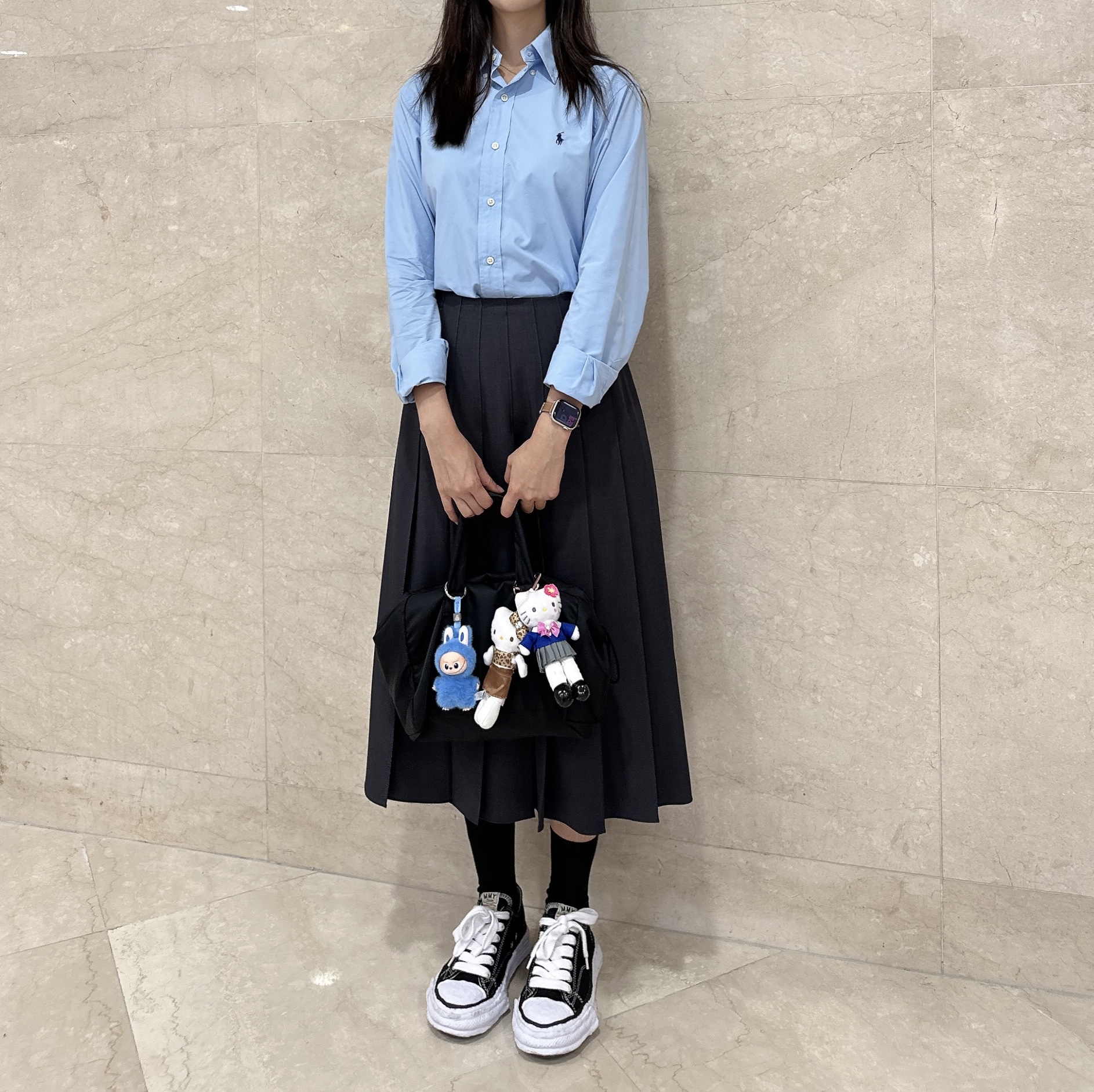 Maison Mihara Yasuhiro Peterson23 OG Sole Canvas Low-top Sneakers Black, Pop Mart Labubu The Monsters Pin For Love Series Vinyl Plush Pendant (N-Z) O (Opened Case) 착용 스타일