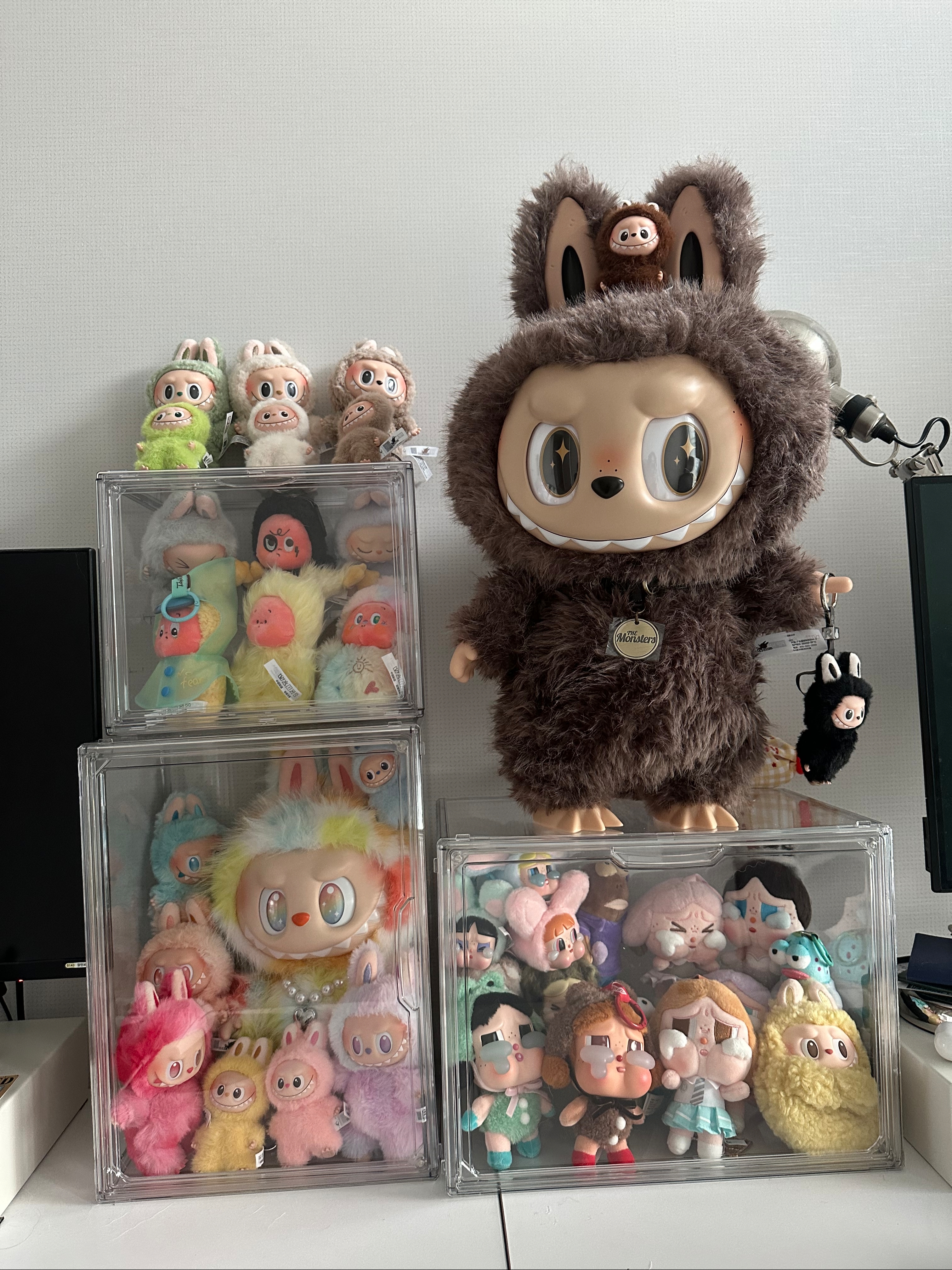 Pop Mart The Monsters I Found You Vinyl Face Doll, Pop Mart Labubu The Monsters Pin For Love Series Vinyl Plush Pendant (N-Z) R (Opened Case) 착용 스타일