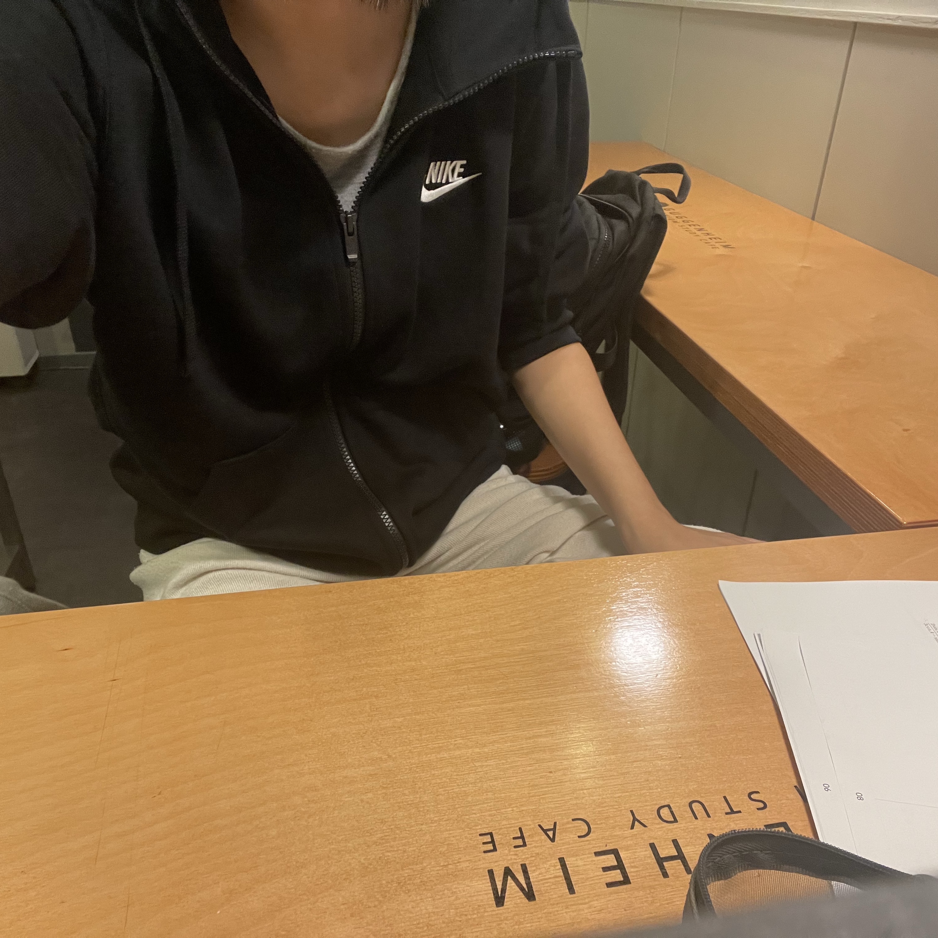 Nike NSW Club Full Zip Hoodie Black - Asia 착용 스타일 - 2