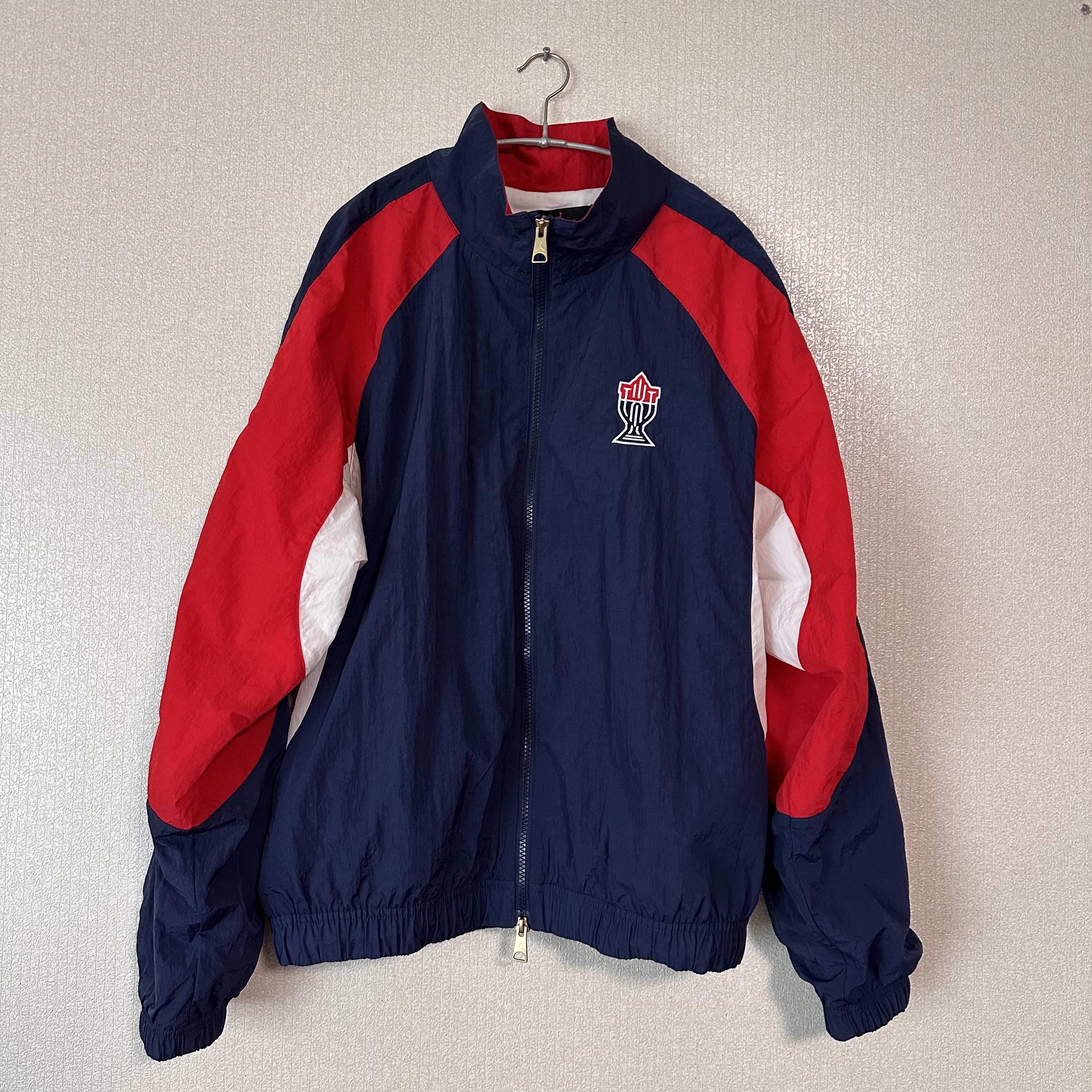 Jordan x Trophy Room Wooven Jacket Midnight Navy - Asia 착용 스타일 - 1
