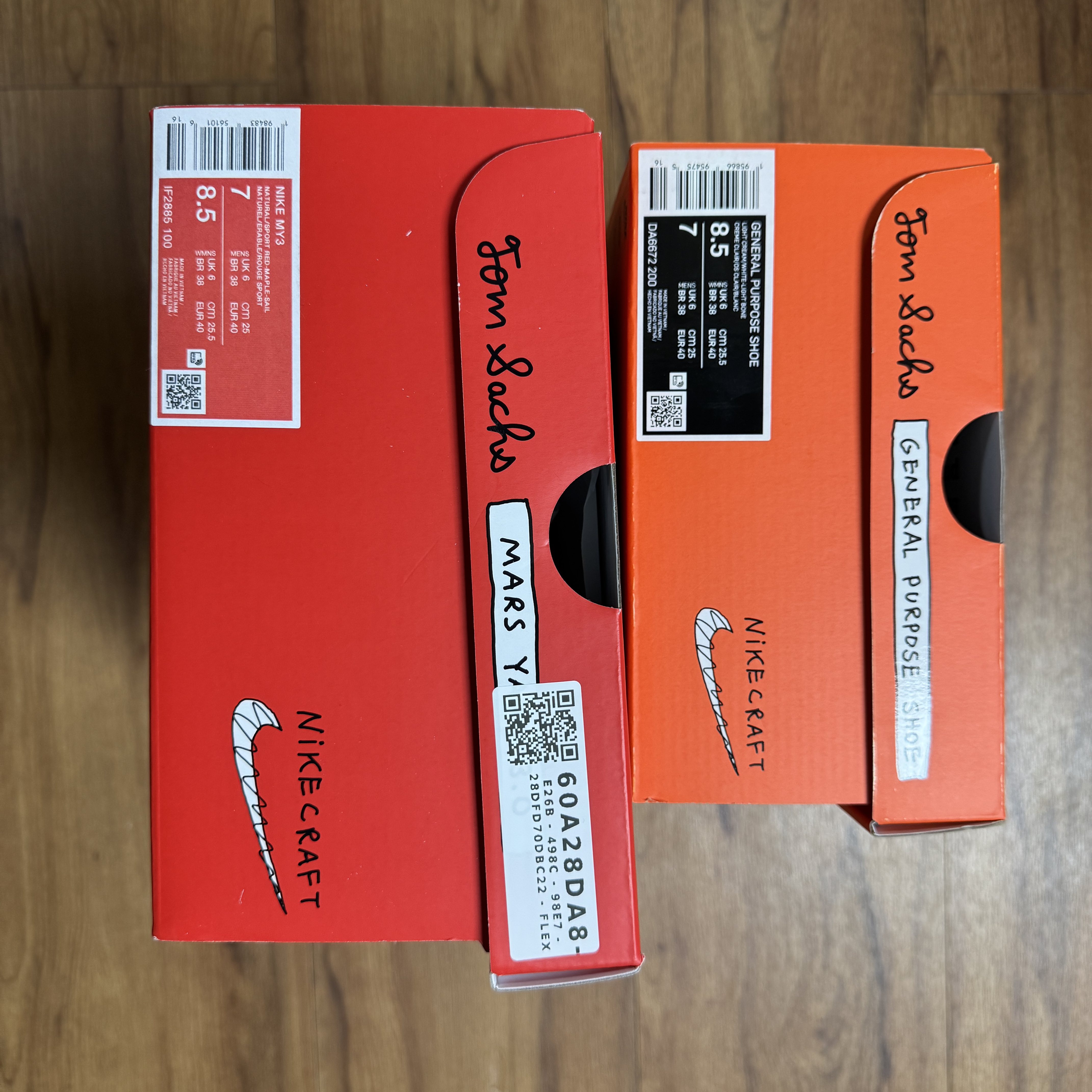 Nike x Tom Sachs Mars Yard Shoe 3.0 Space Camp, Nike x Tom Sachs General Purpose Shoe Light Cream 착용 스타일 - 4
