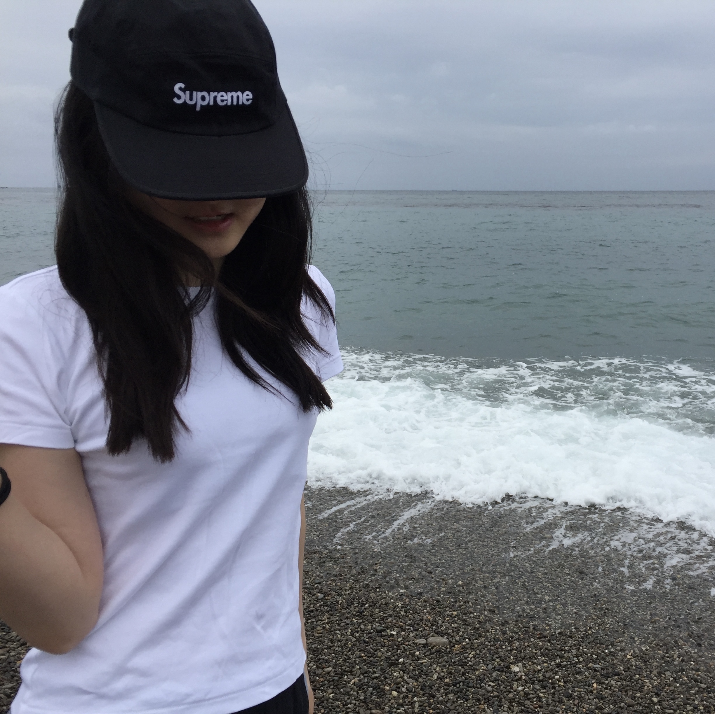 Supreme Washed Chino Twill Camp Cap Black, (W) Coyseio Shining Trikot Shorts White 착용 스타일 - 1