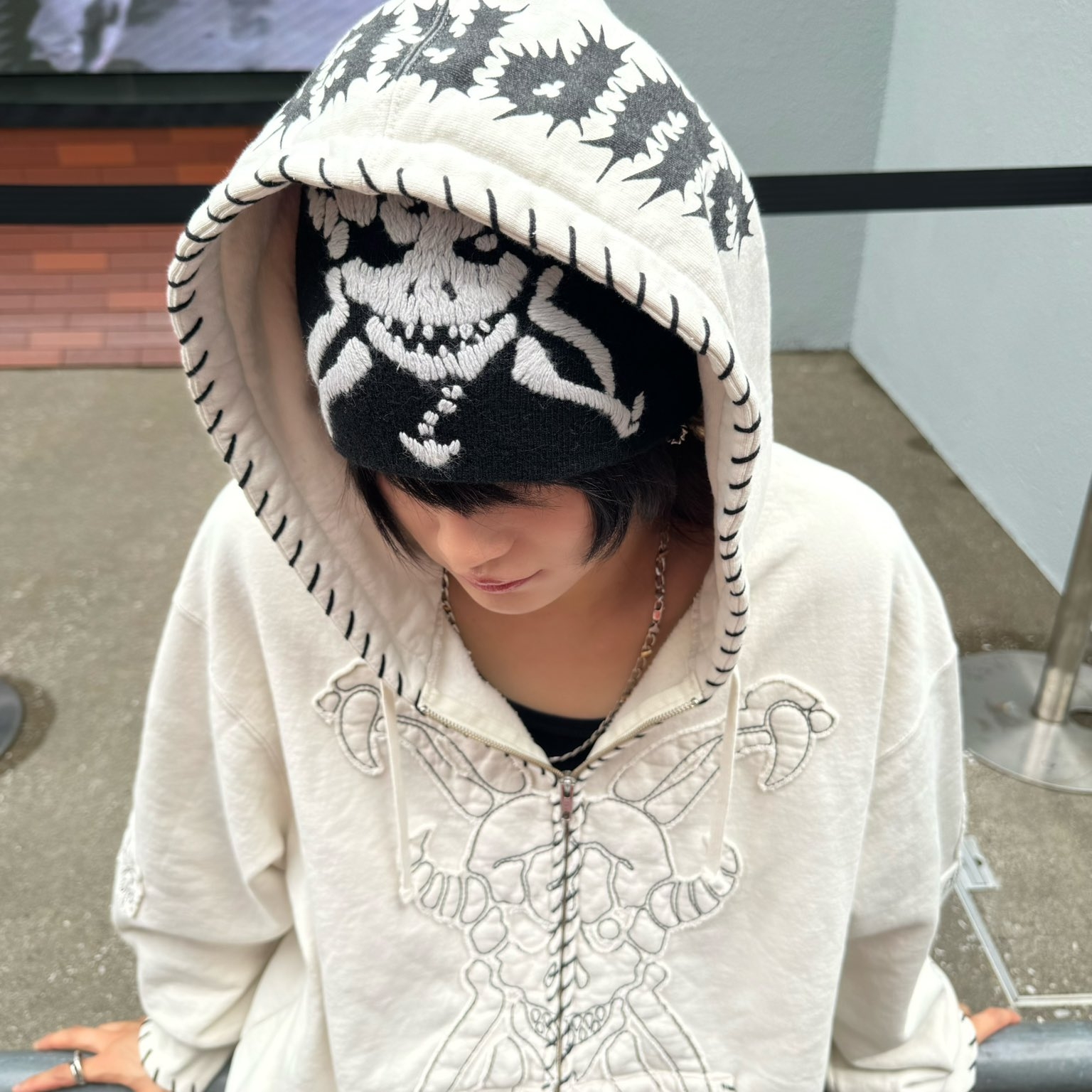 Supreme x Y's by Yohji Yamamoto Zip Up Hooded Sweatshirt White - 25FW 착용 스타일 - 2