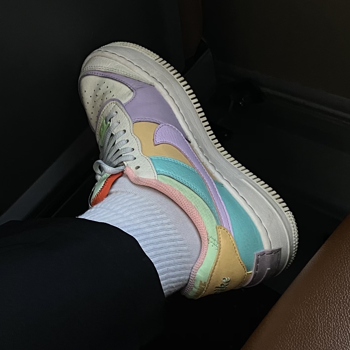 (W) Nike Air Force 1 Shadow Pale Ivory 착용 스타일