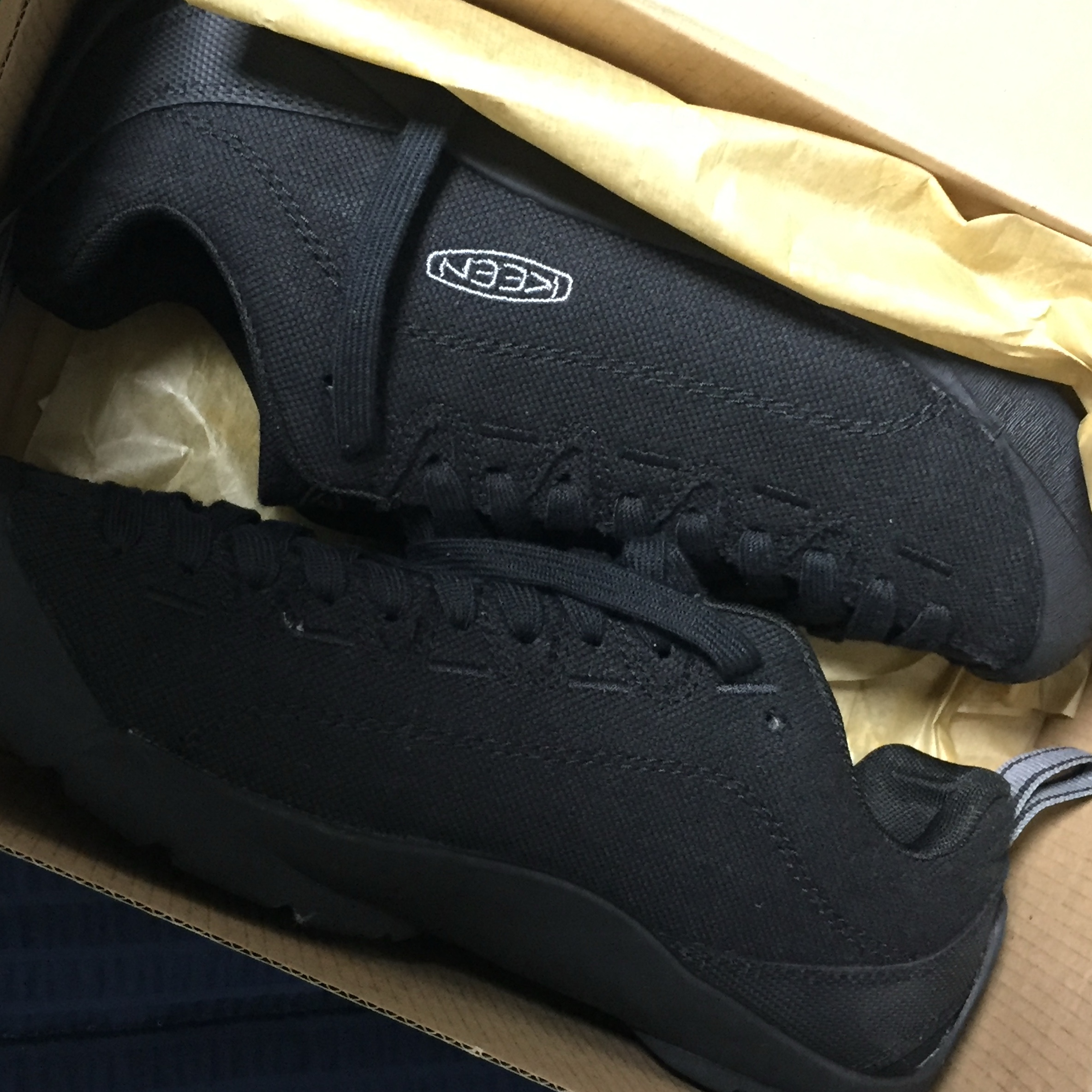 (W) Keen Jasper Canvas Sneakers Black 착용 스타일 - 2
