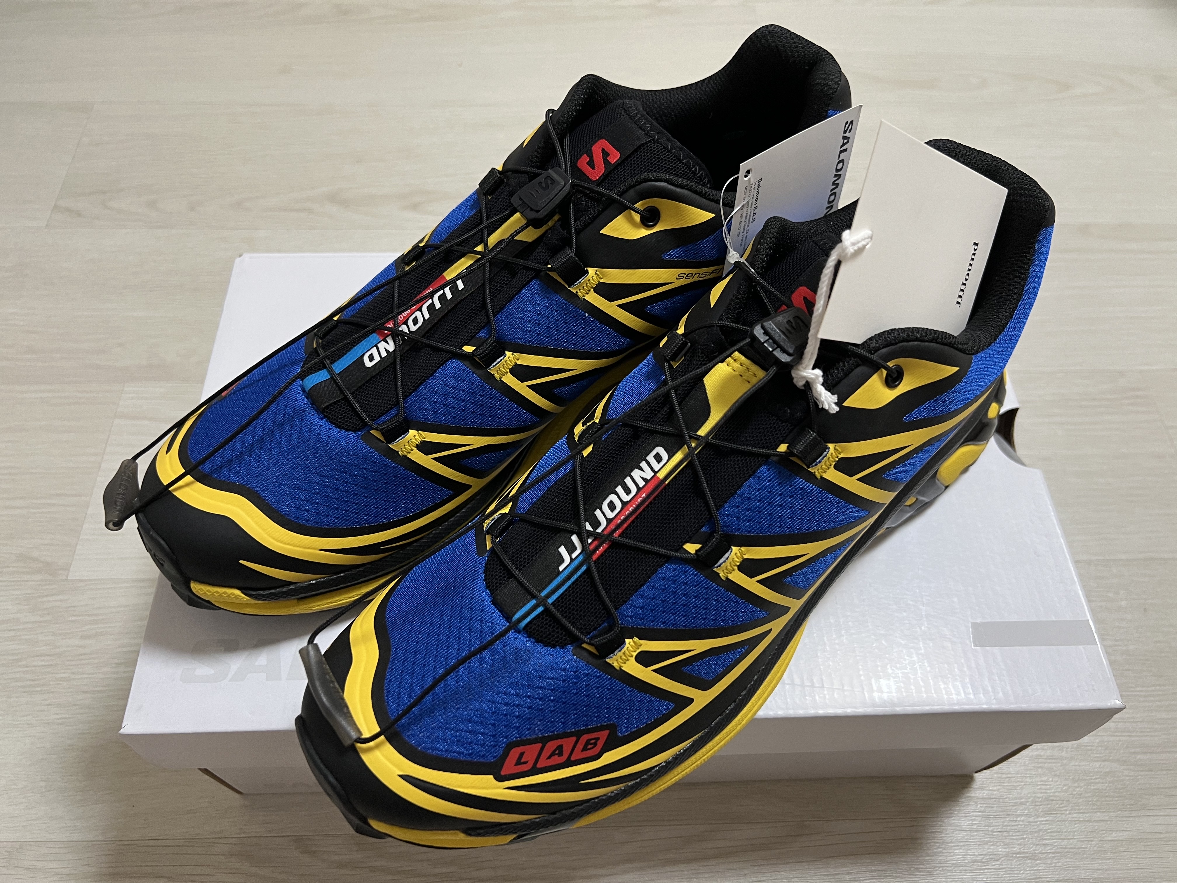 Salomon x JJJJound XT-6 Nautical Blue Lemon 착용 스타일