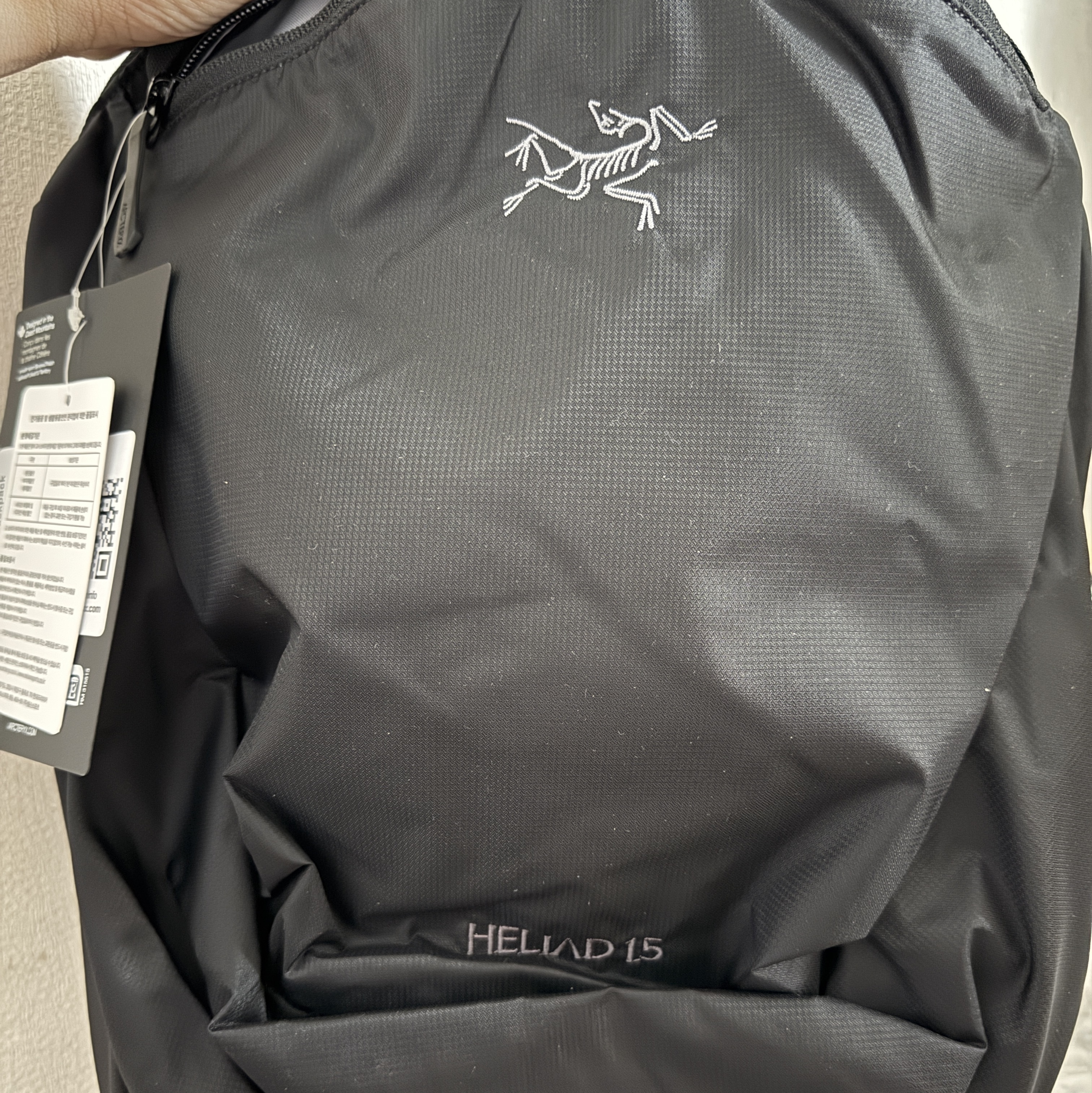 Arc'teryx Heliad 15 Backpack Black 착용 스타일