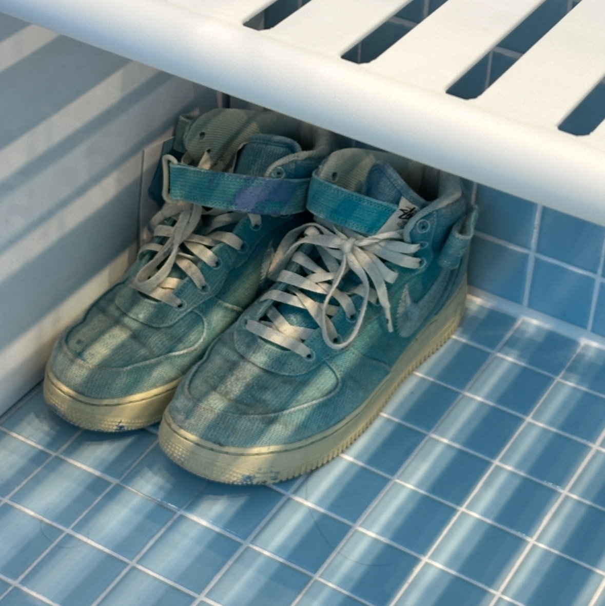 Nike x Stussy Sky Force 88 Mid Olive Camo 착용 스타일